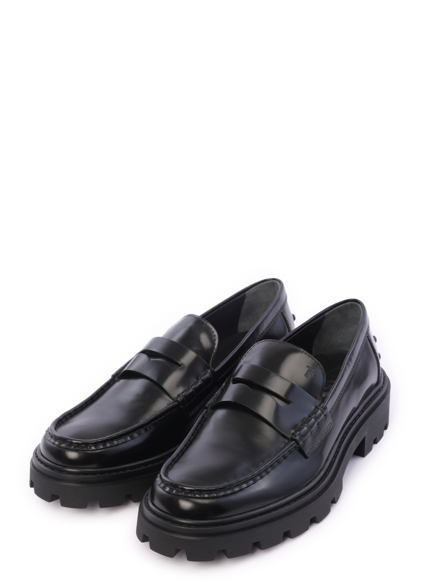 Лоферы XXW08J0GF60SHA B999 черные из натуральной кожи — купить в интернет-магазине Verdistore