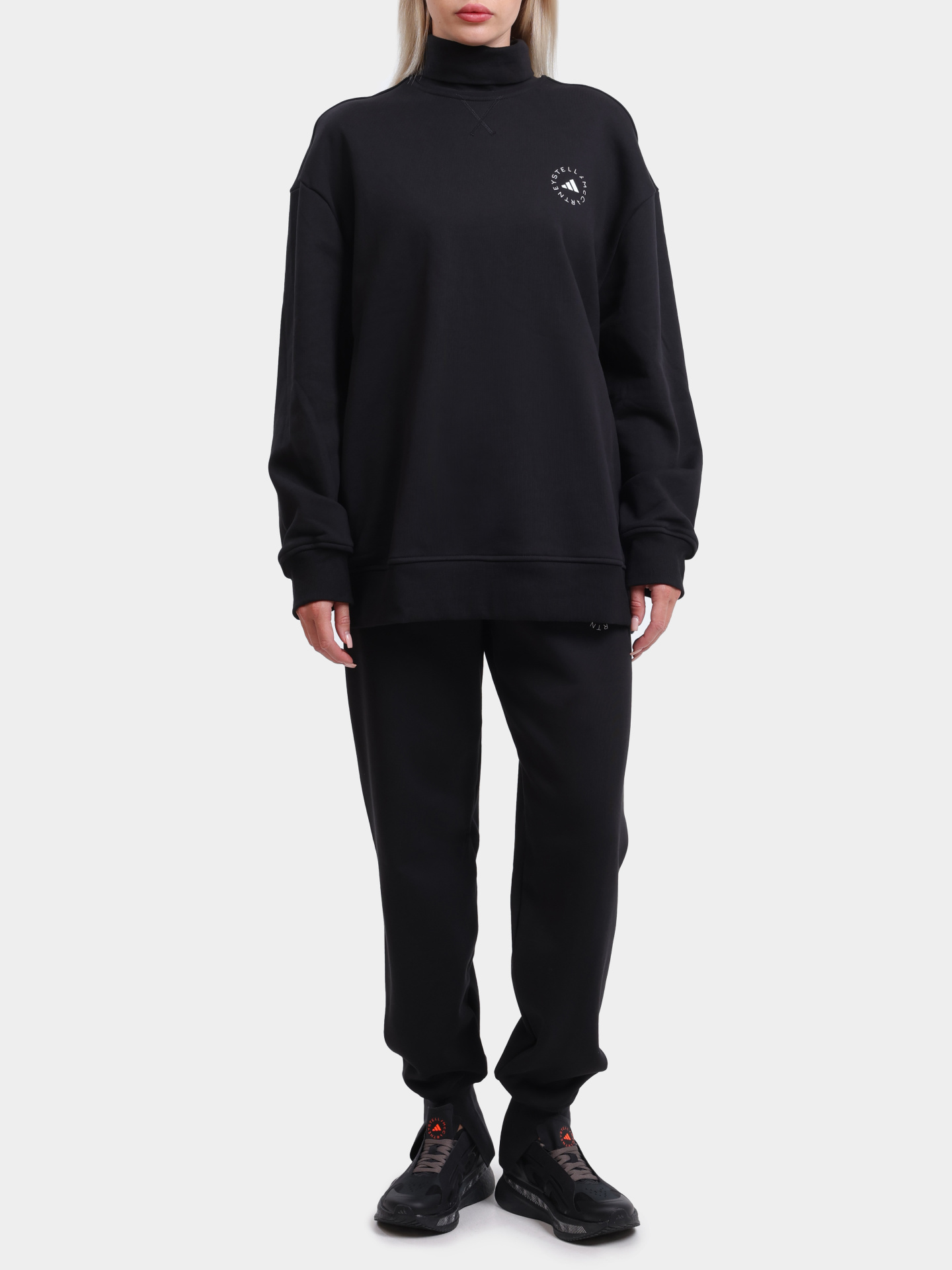 Свитшот Adidas by Stella McCartney IW9859 BLACK хлопковый женский — купить в интернет-магазине Verdistore