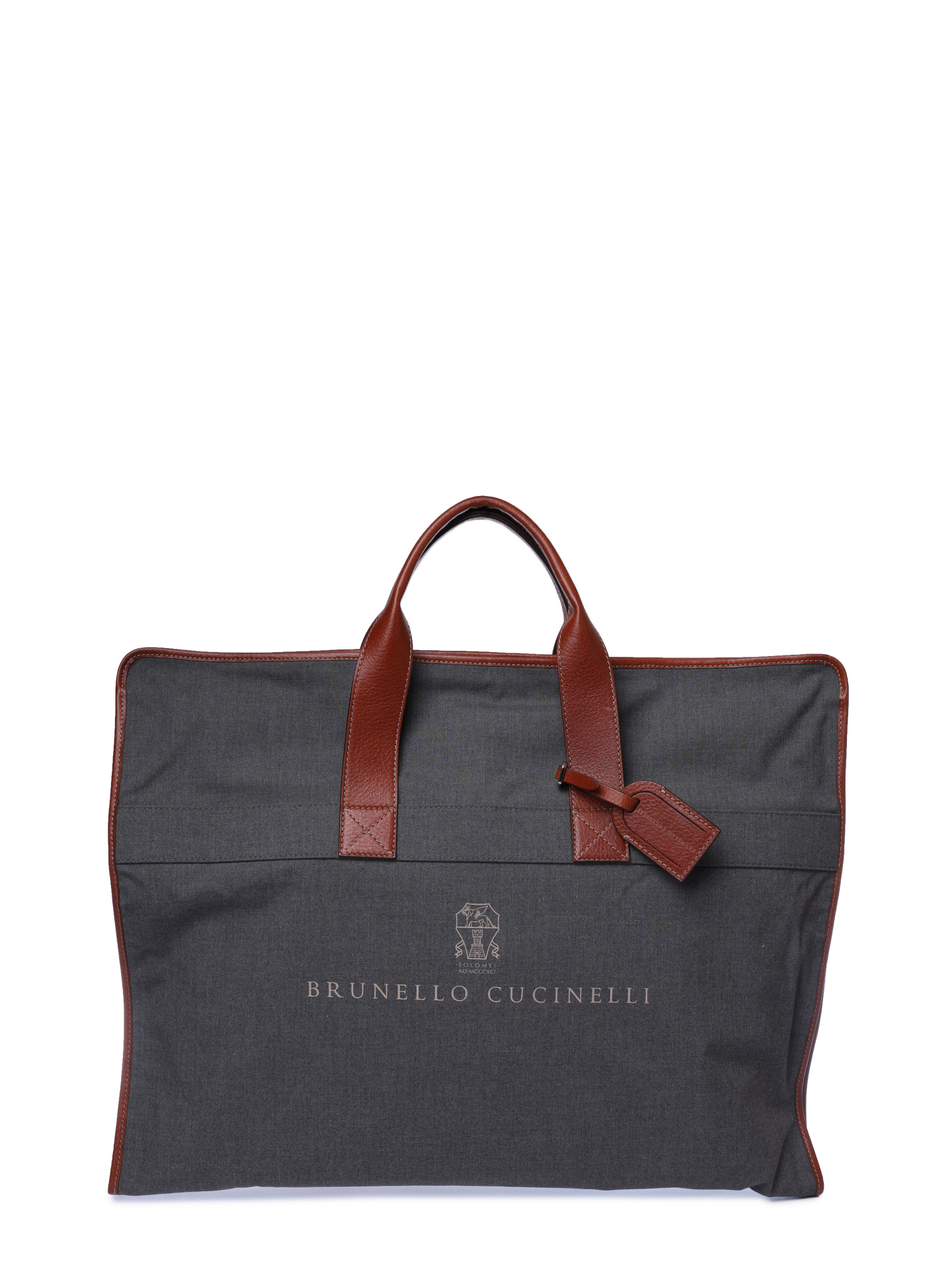 Чехол для костюма Brunello Cucinelli MWN4ZU390 CH531 темно-серый с логотипом — купить в интернет-магазине Verdistore