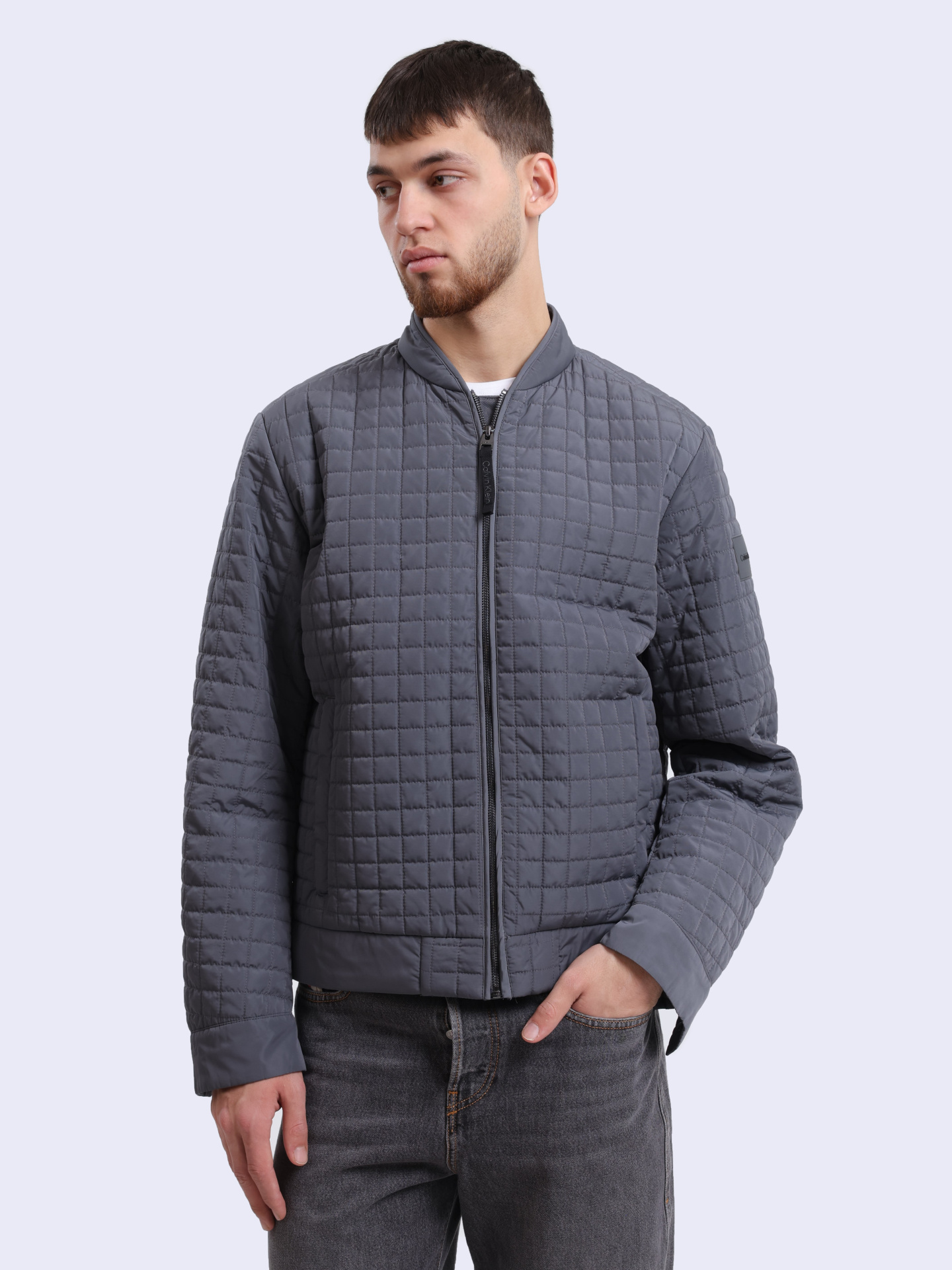 Куртка Calvin Klein K10K113002 PCX серая мужская — купить в интернет-магазине Verdistore
