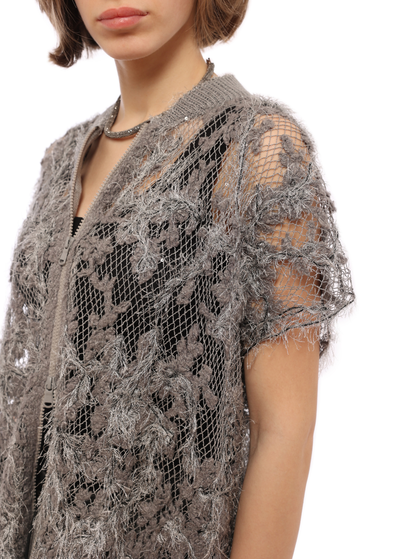 Жакет Brunello Cucinelli M10R01106 C2934 серый женский — купить в интернет-магазине Verdistore