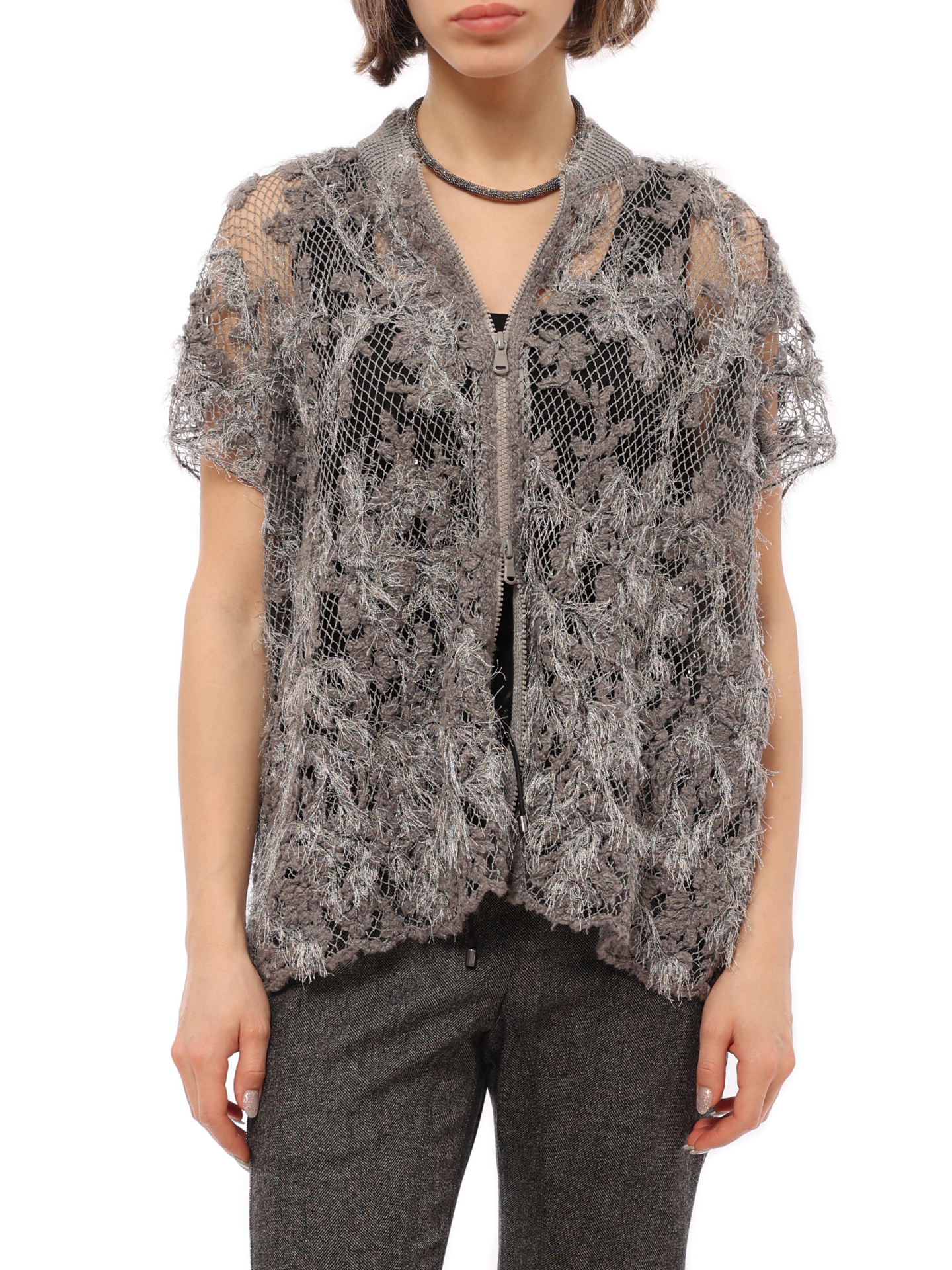 Жакет Brunello Cucinelli M10R01106 C2934 серый женский — купить в интернет-магазине Verdistore