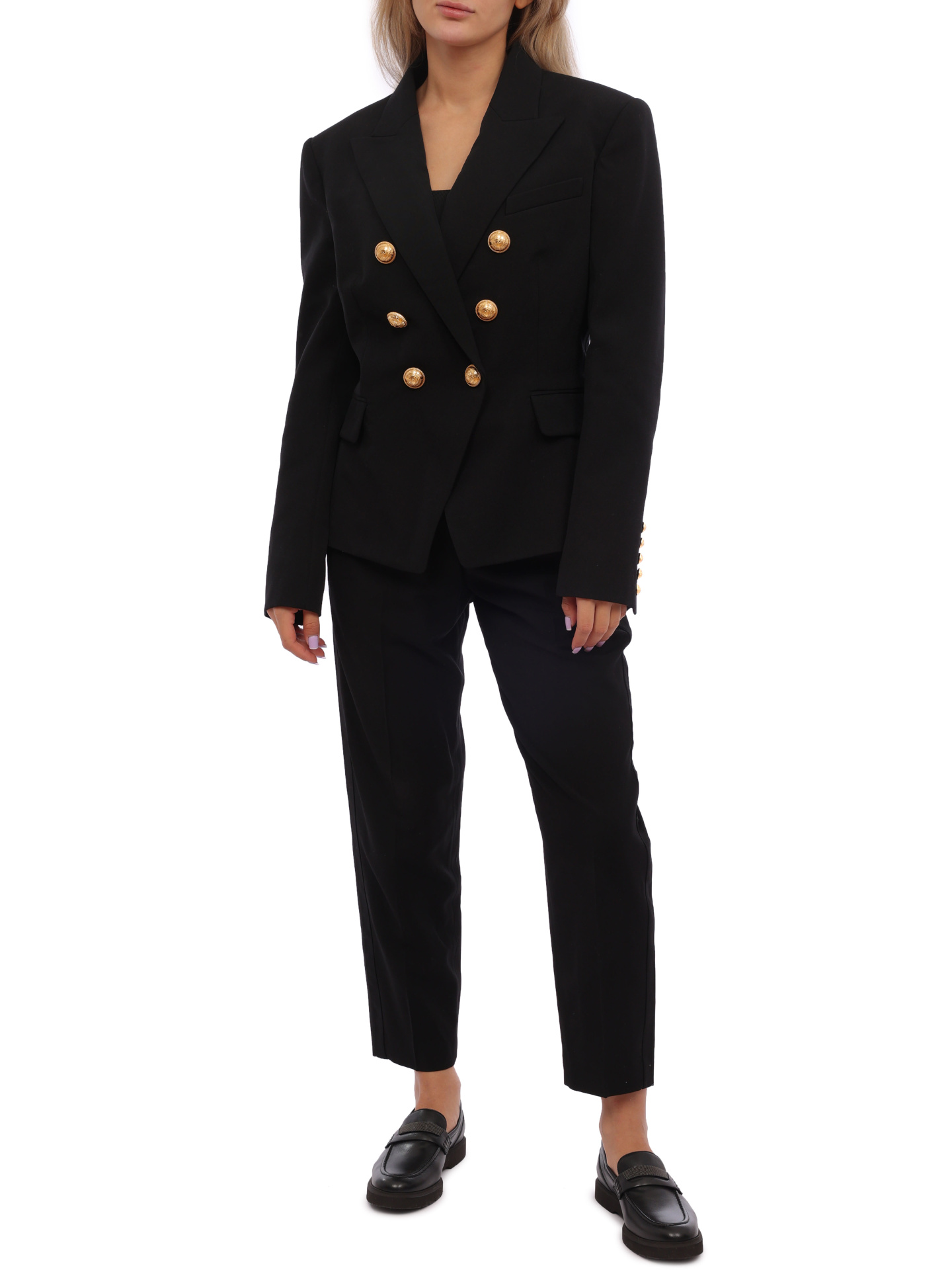 Жакет Balmain BF1SG008WC09 0PA черный женский из шерсти — купить в интернет-магазине Verdistore