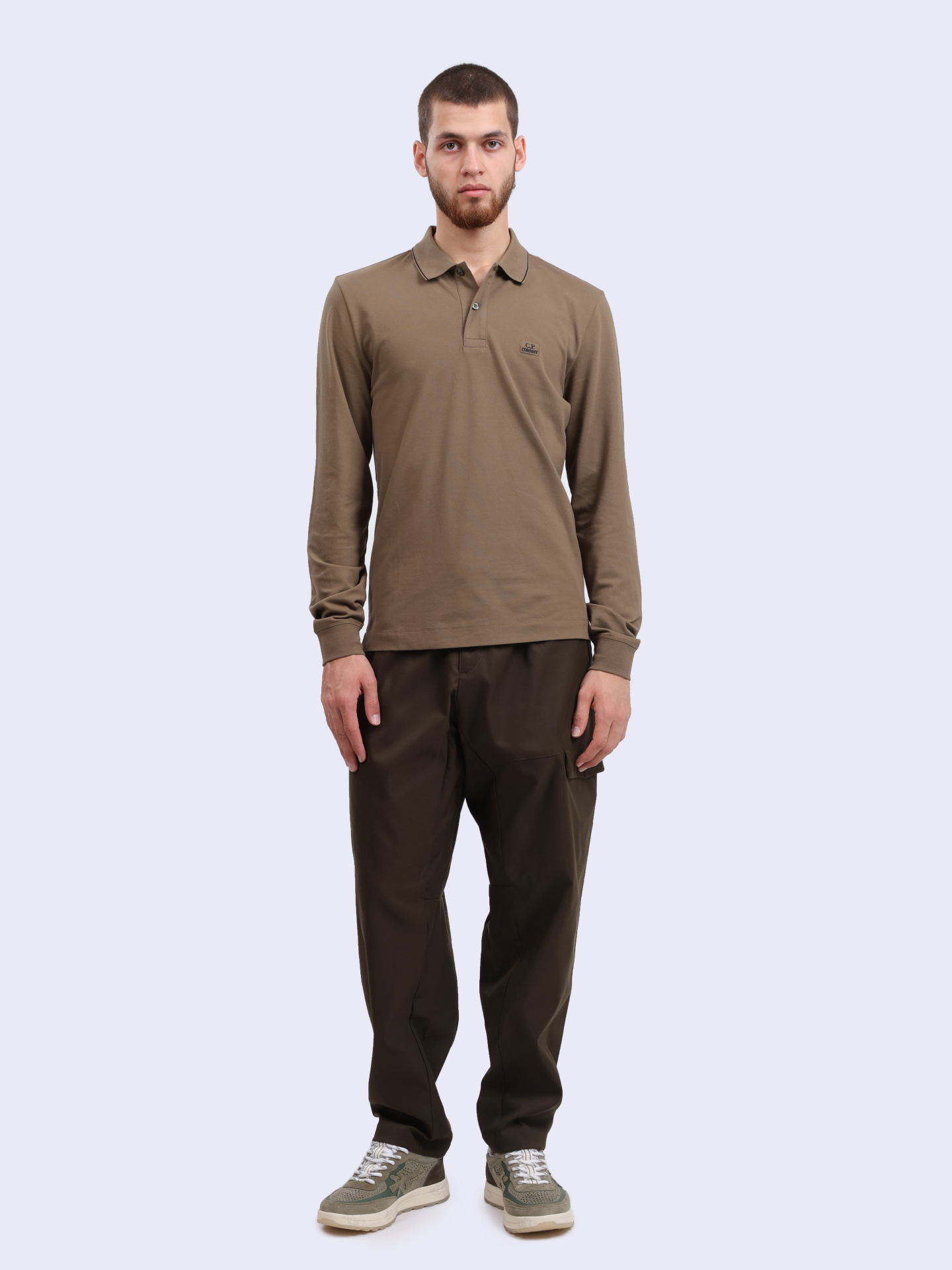 Поло C.P. Company 15CMPL070A-005263W 653 светло-коричневое мужское — купить в интернет-магазине Verdistore