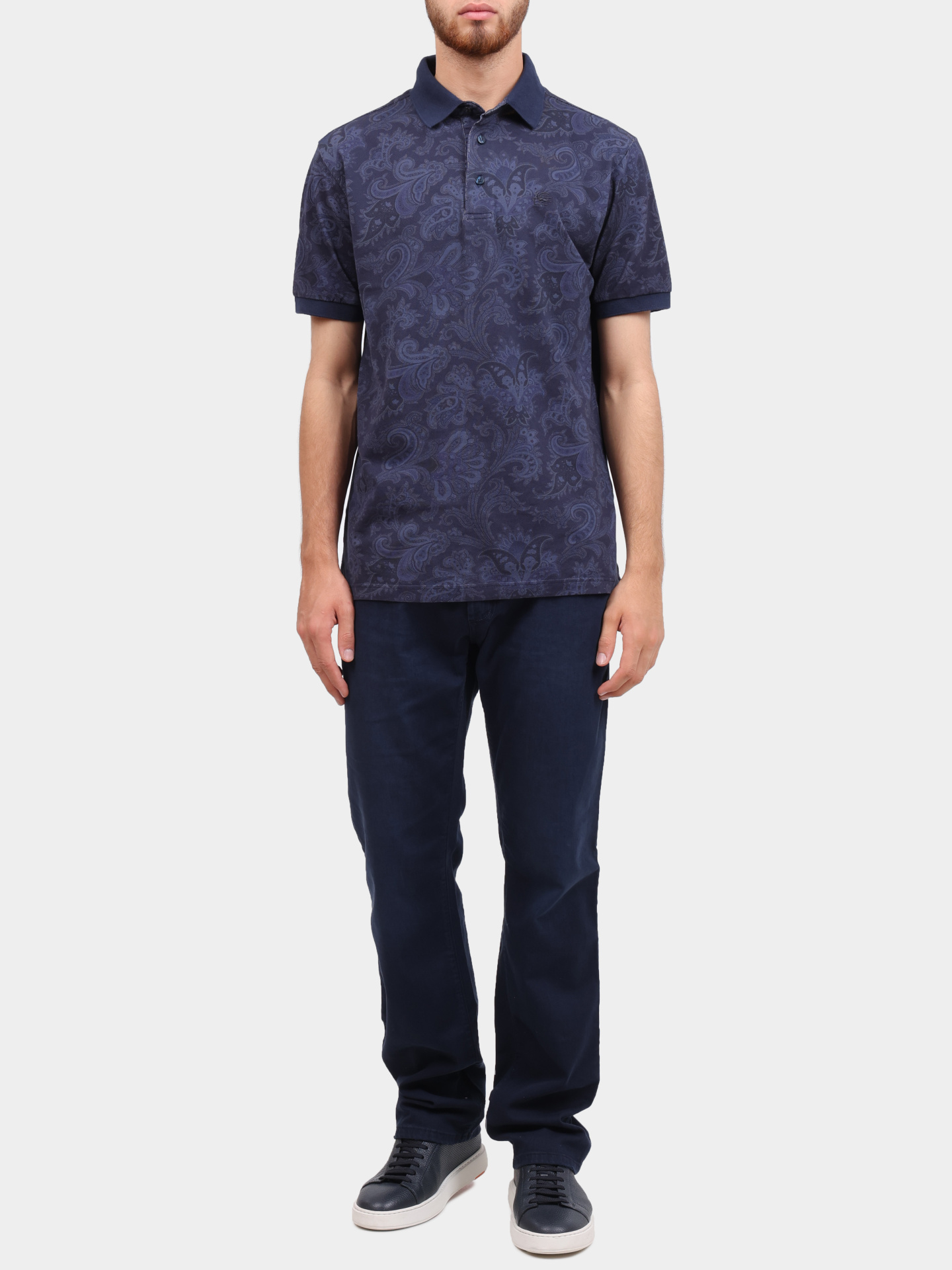 Поло MRMD0004 AK570 X0883 хлопковое синее мужское — купить в интернет-магазине Verdistore