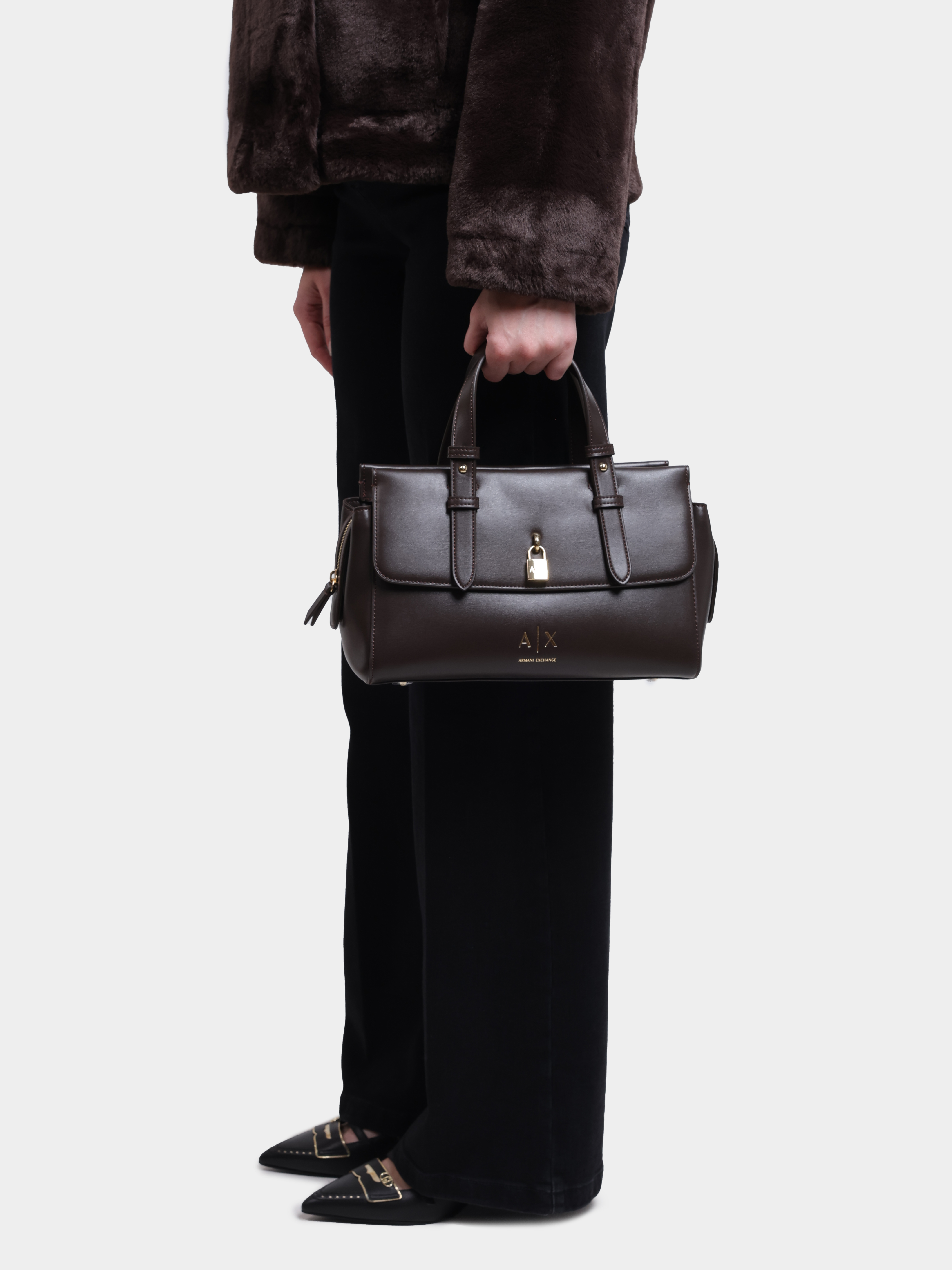 Cумка Armani Exchange XW003055 AF28605 U6032 темно-коричневая женская — купить в интернет-магазине Verdistore