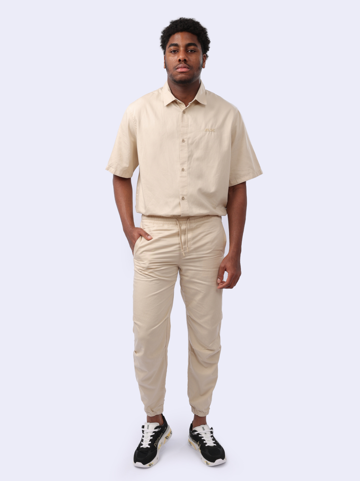 Брюки Armani Exchange 3DZP33 ZN3LZ 1794 бежевые мужские — купить в интернет-магазине Verdistore