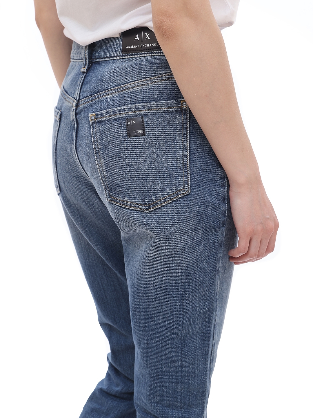 Джинсы Armani Exchange 6HYJ51 светло-синие женские — купить в интернет-магазине Verdistore