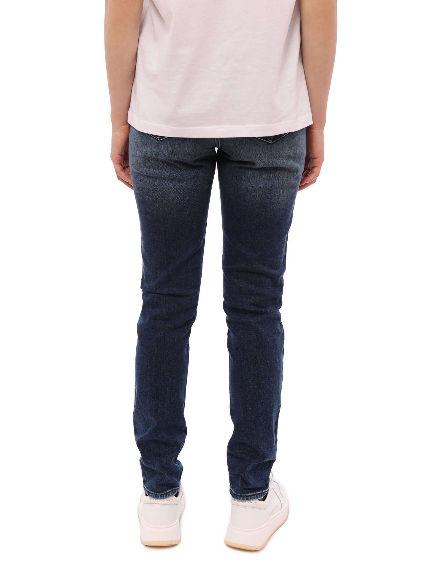 Джинсы Armani Exchange J01 синие женские с потертостями — купить в интернет-магазине Verdistore