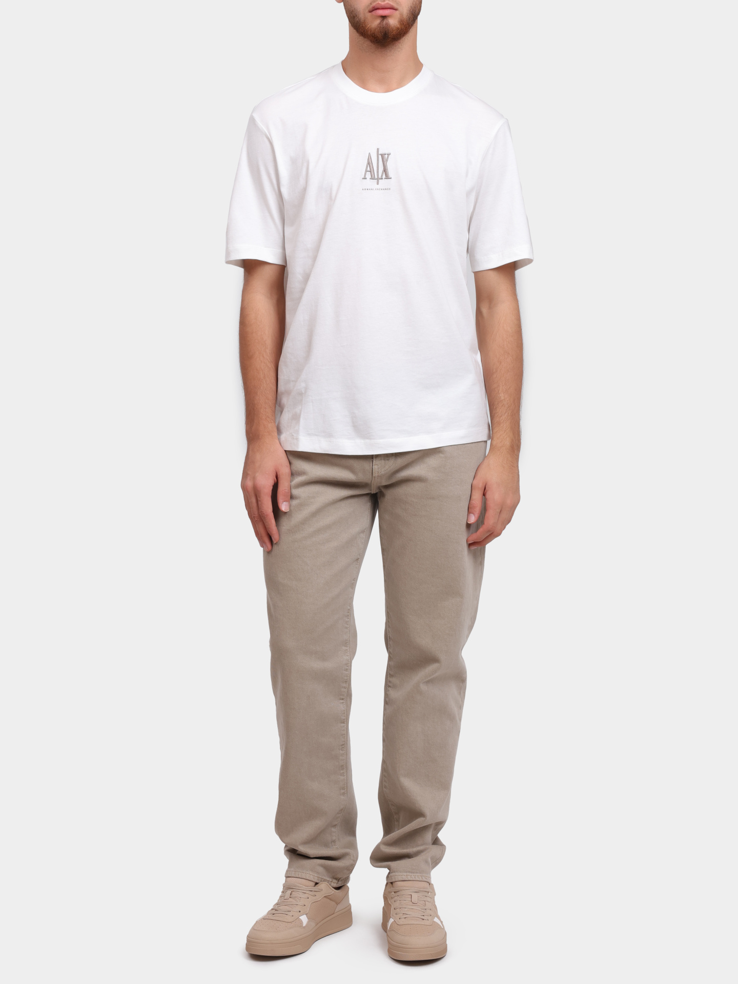 Футболка Armani Exchange XM000363 AF12308 U0009 хлопковая мужская с логотипом — купить в интернет-магазине Verdistore