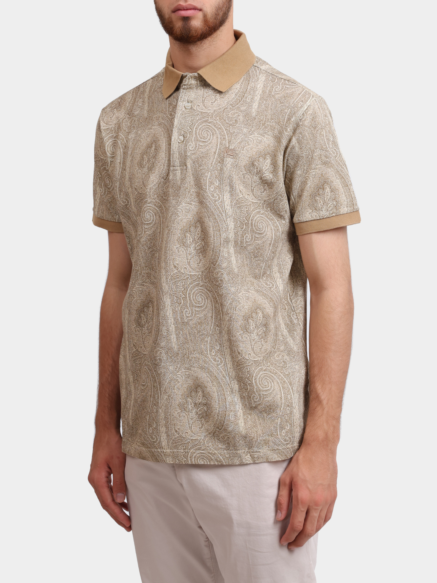 Поло MRMD0004 AK472 X0820 хлопковое кремового цвета — купить в интернет-магазине Verdistore