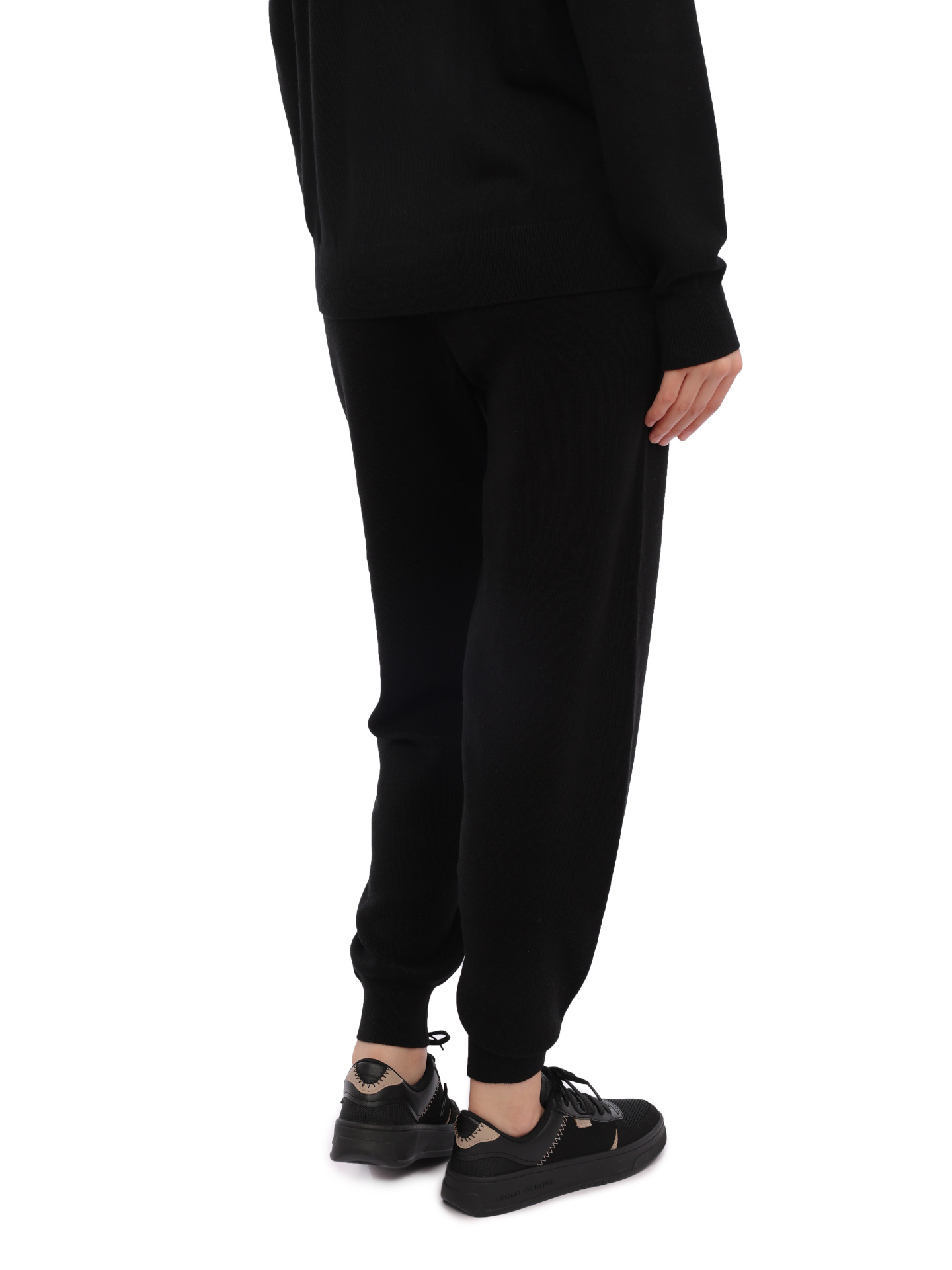 Брюки Armani Exchange 6RYP1K YME3Z 1200 черные женские из трикотажа — купить в интернет-магазине Verdistore