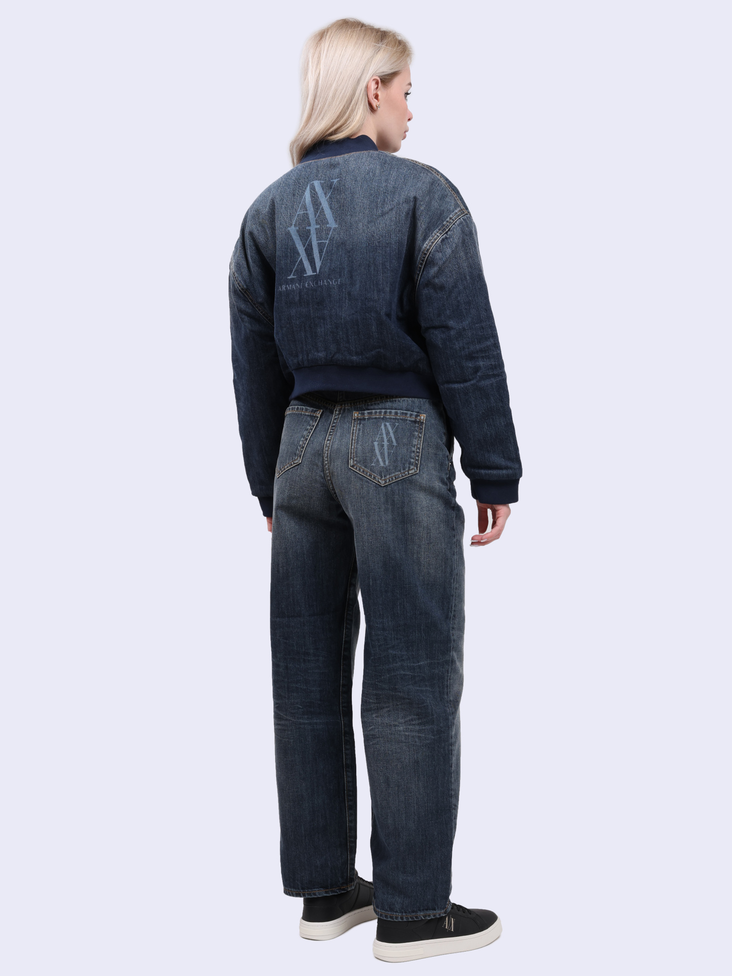 Куртка Armani Exchange 6DYB24 Y18DZ 1500 джинсовая женская укороченная — купить в интернет-магазине Verdistore