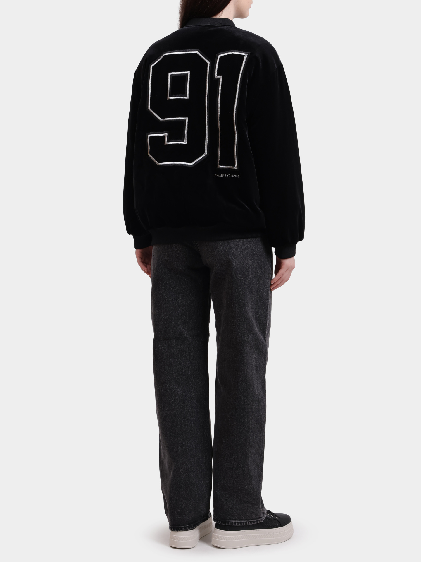 Бомбер Armani Exchange XW001301 AF16147 UC001 бархатный женский — купить в интернет-магазине Verdistore