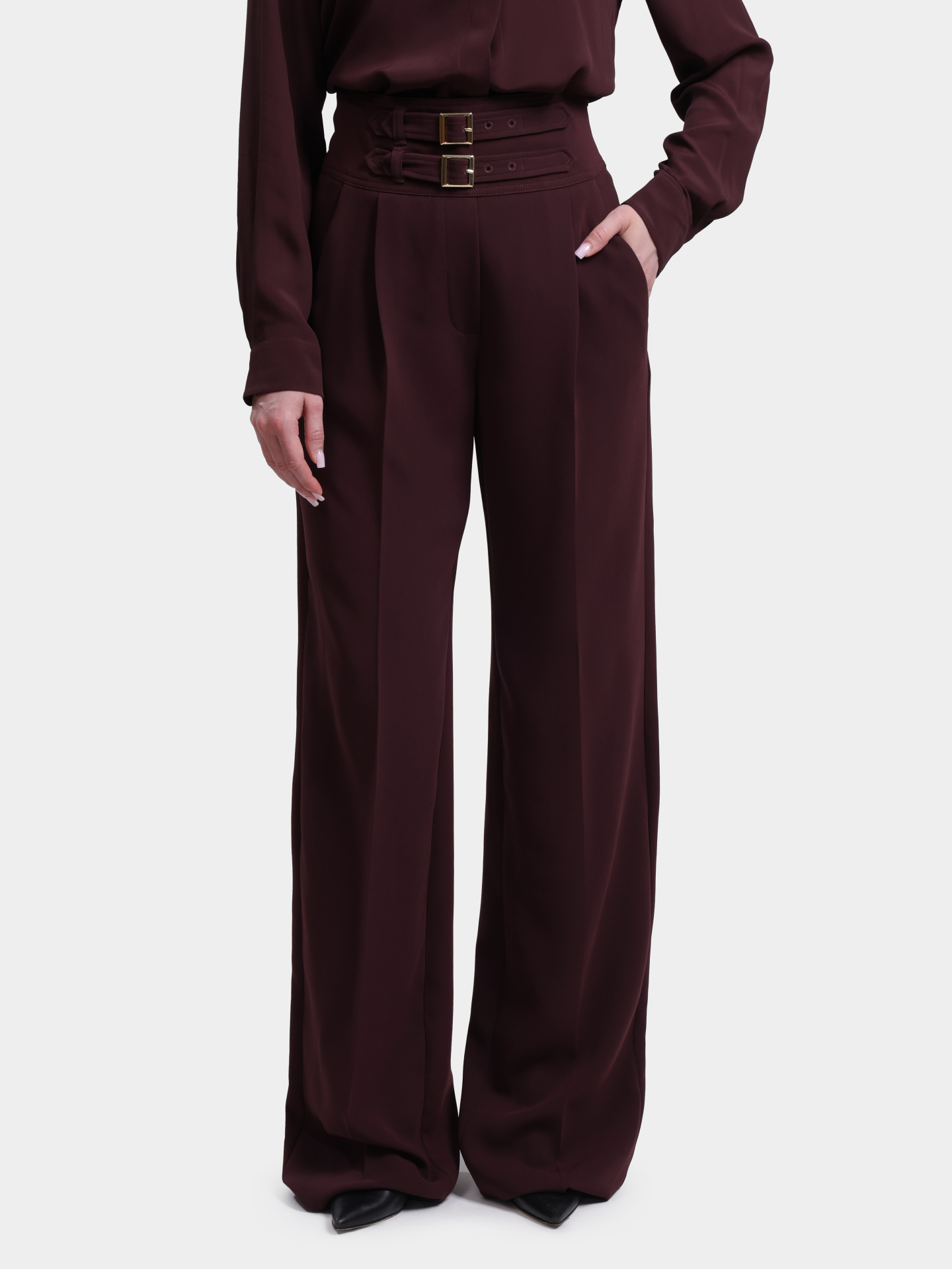 Брюки MARELLA MLLACERBO 002 бордовые женские — купить в интернет-магазине Verdistore
