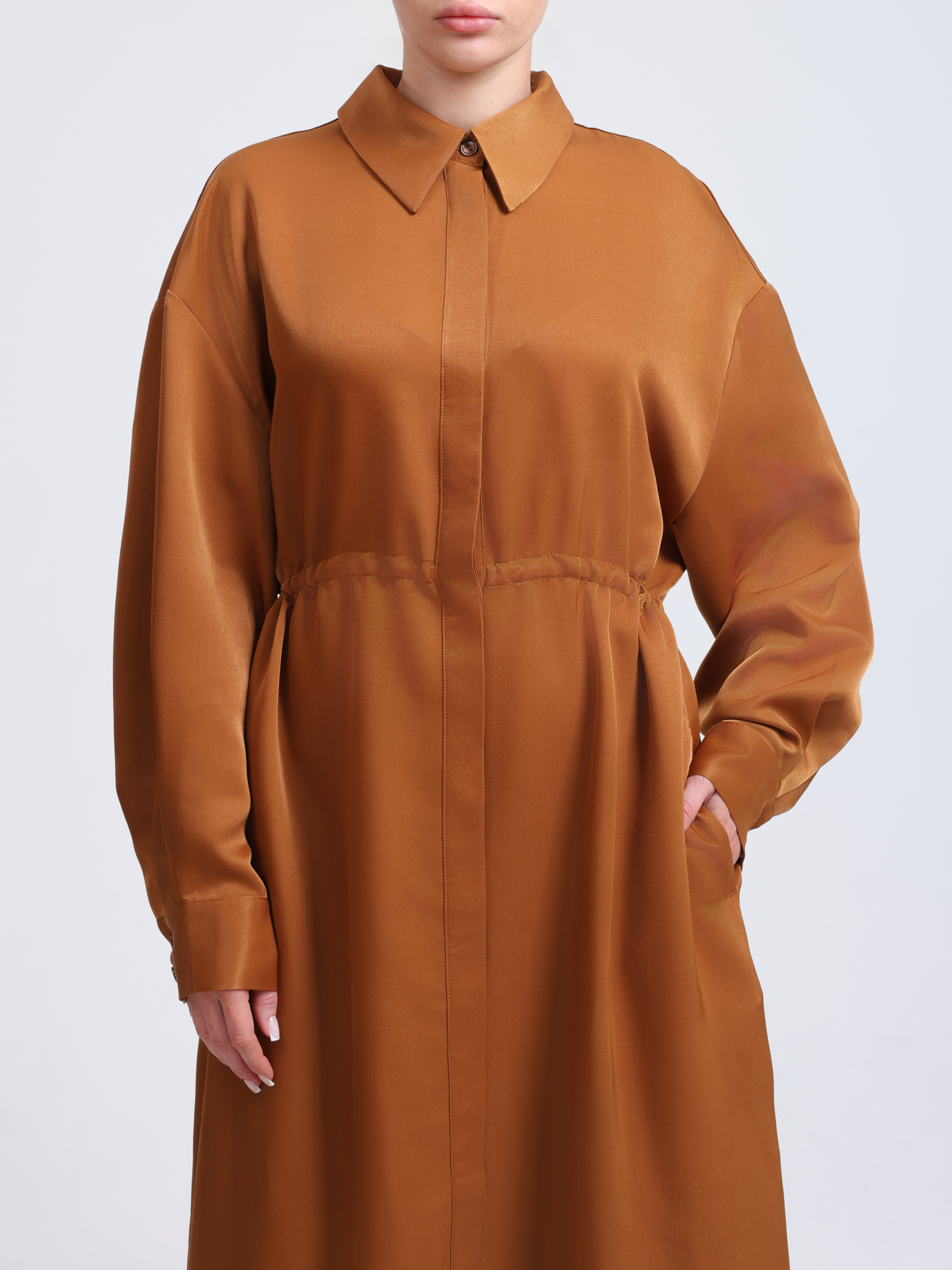 Платье Re Vera 26-23-2385 596 коричневое женское с разрезами — купить в интернет-магазине Verdistore