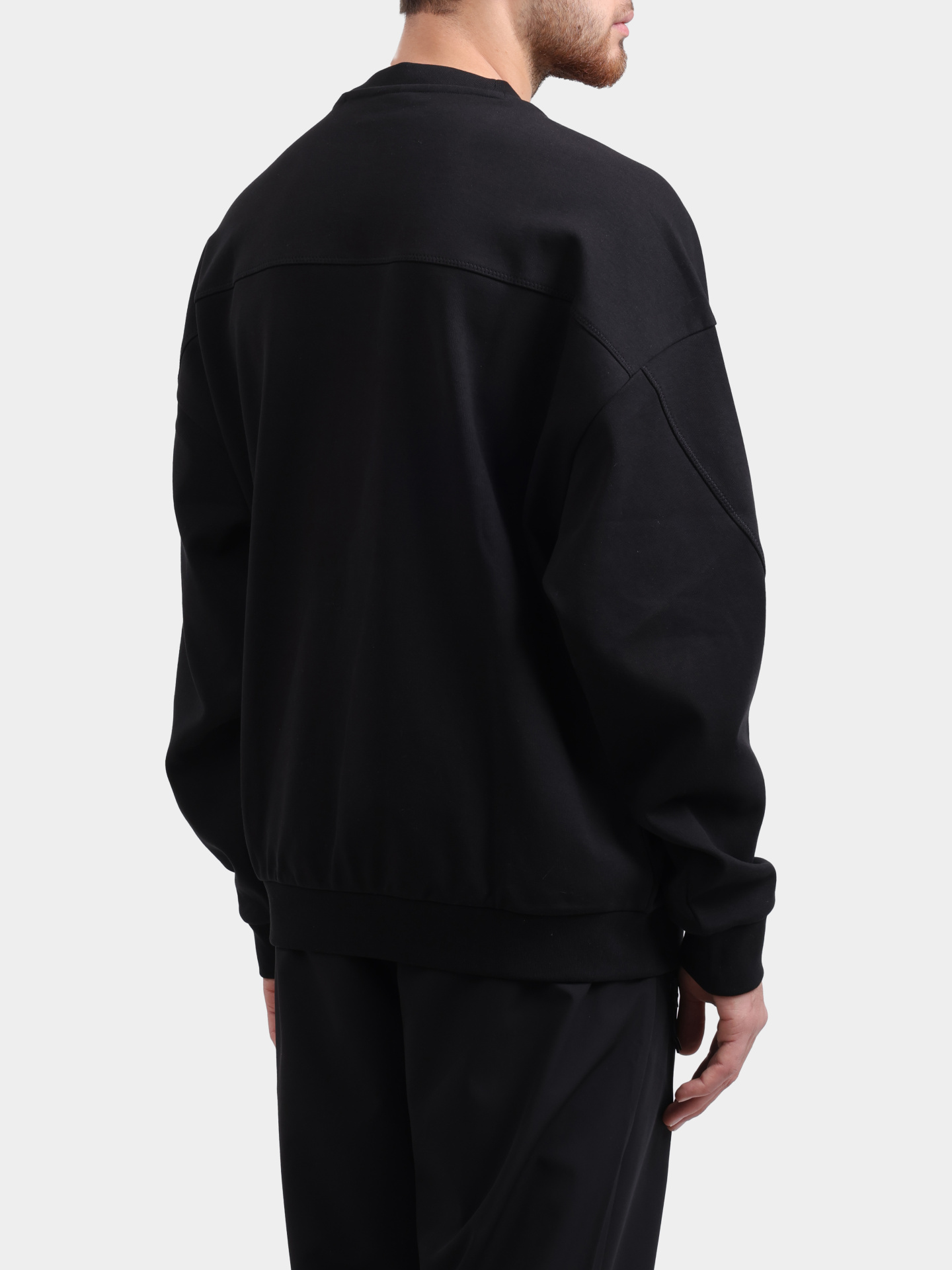 Свитшот Dubilos 10272299 черный мужской с фактурной отделкой — купить в интернет-магазине Verdistore