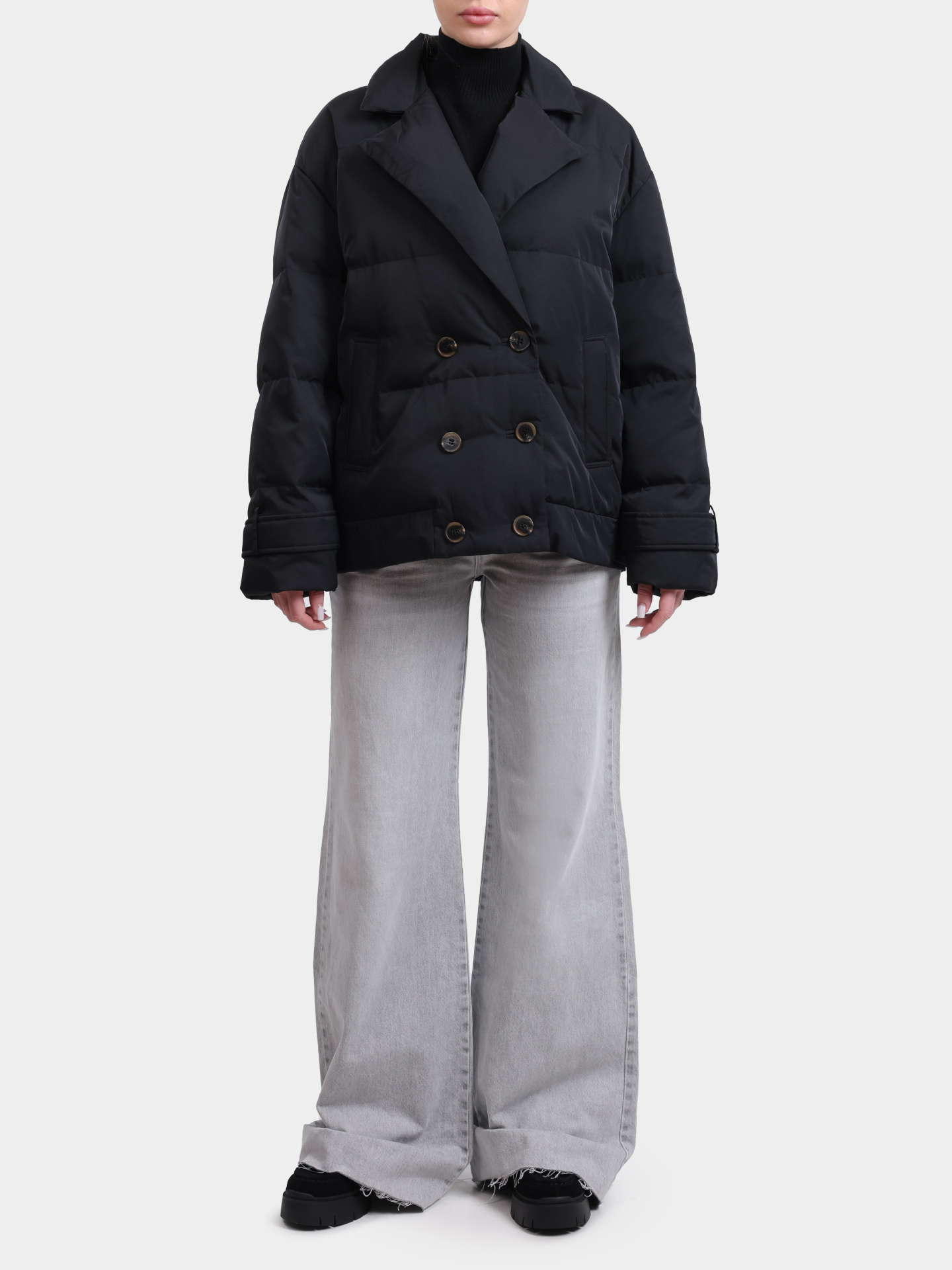 Куртка Marella TRAPANI 006 черная женская двубортная — купить в интернет-магазине Verdistore