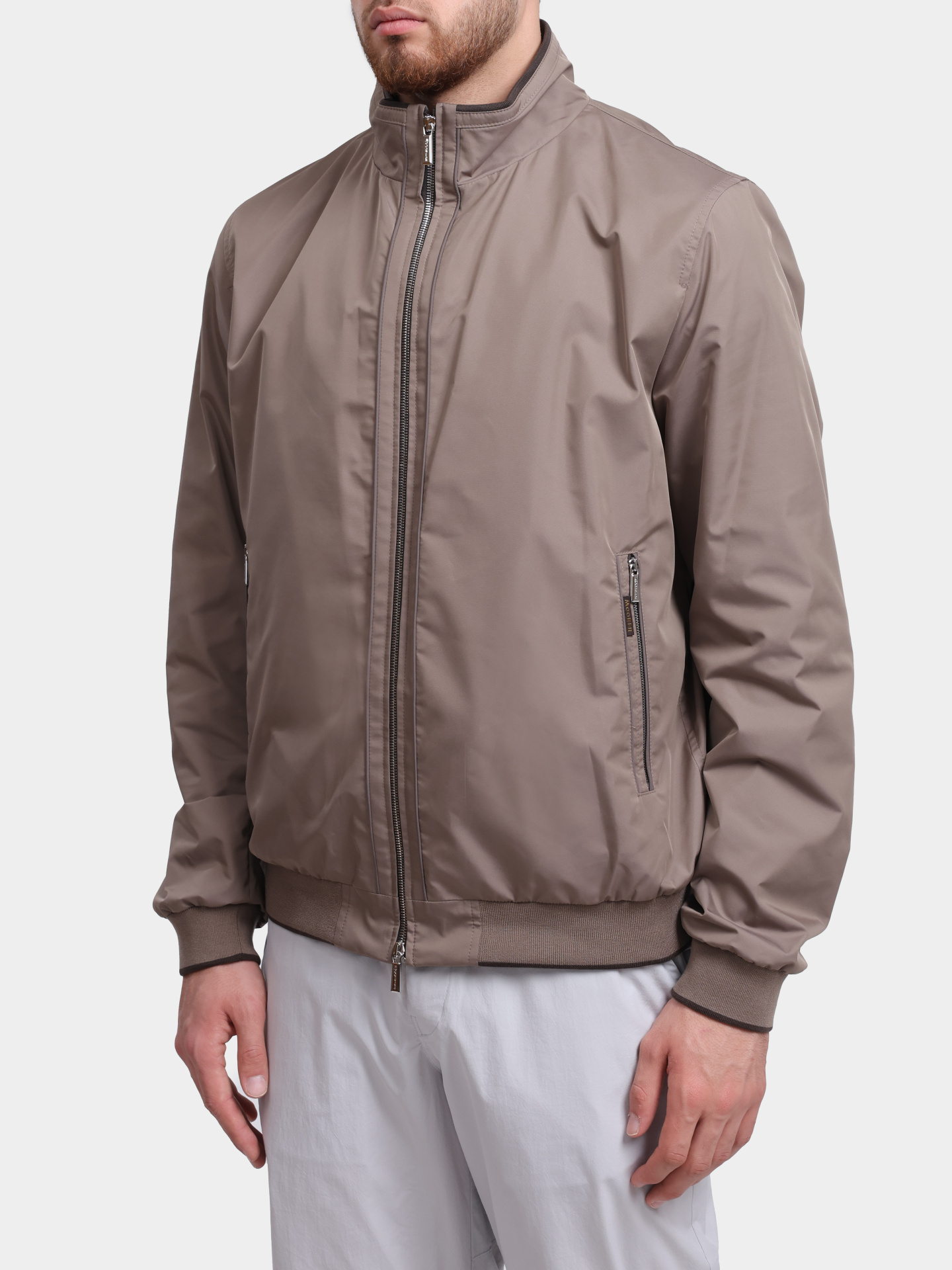 Бомбер MooRER MANETTI - WK бежевый на молнии мужской — купить в интернет-магазине Verdistore