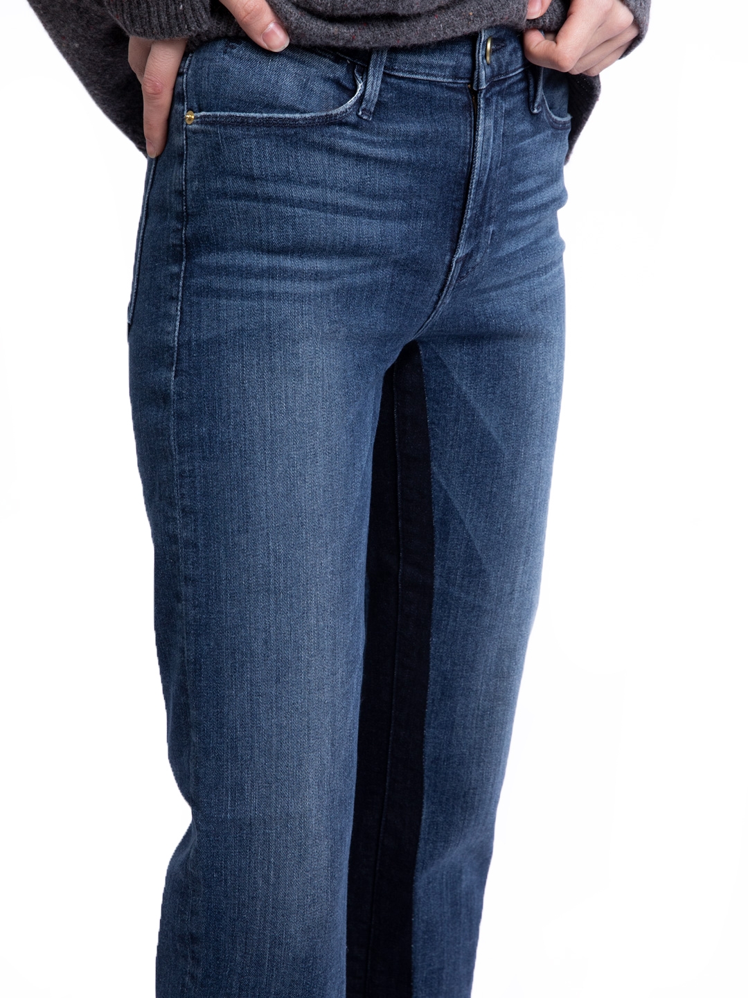 Джинсы с контрастными вставками — купить в интернет-магазине Verdistore