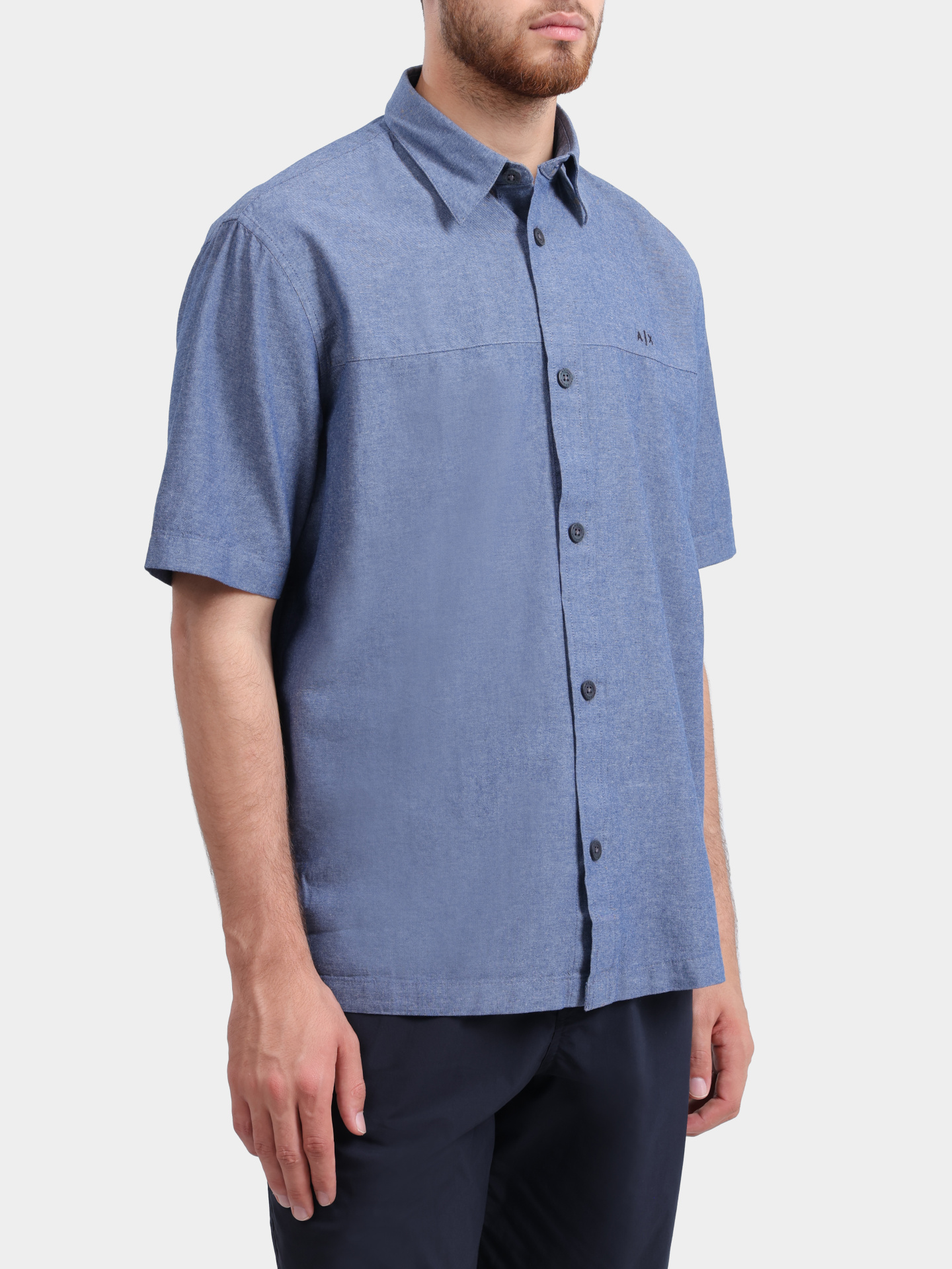 Рубашка Armani Exchange XM002283 AF22712 MB001 хлопковая мужская — купить в интернет-магазине Verdistore