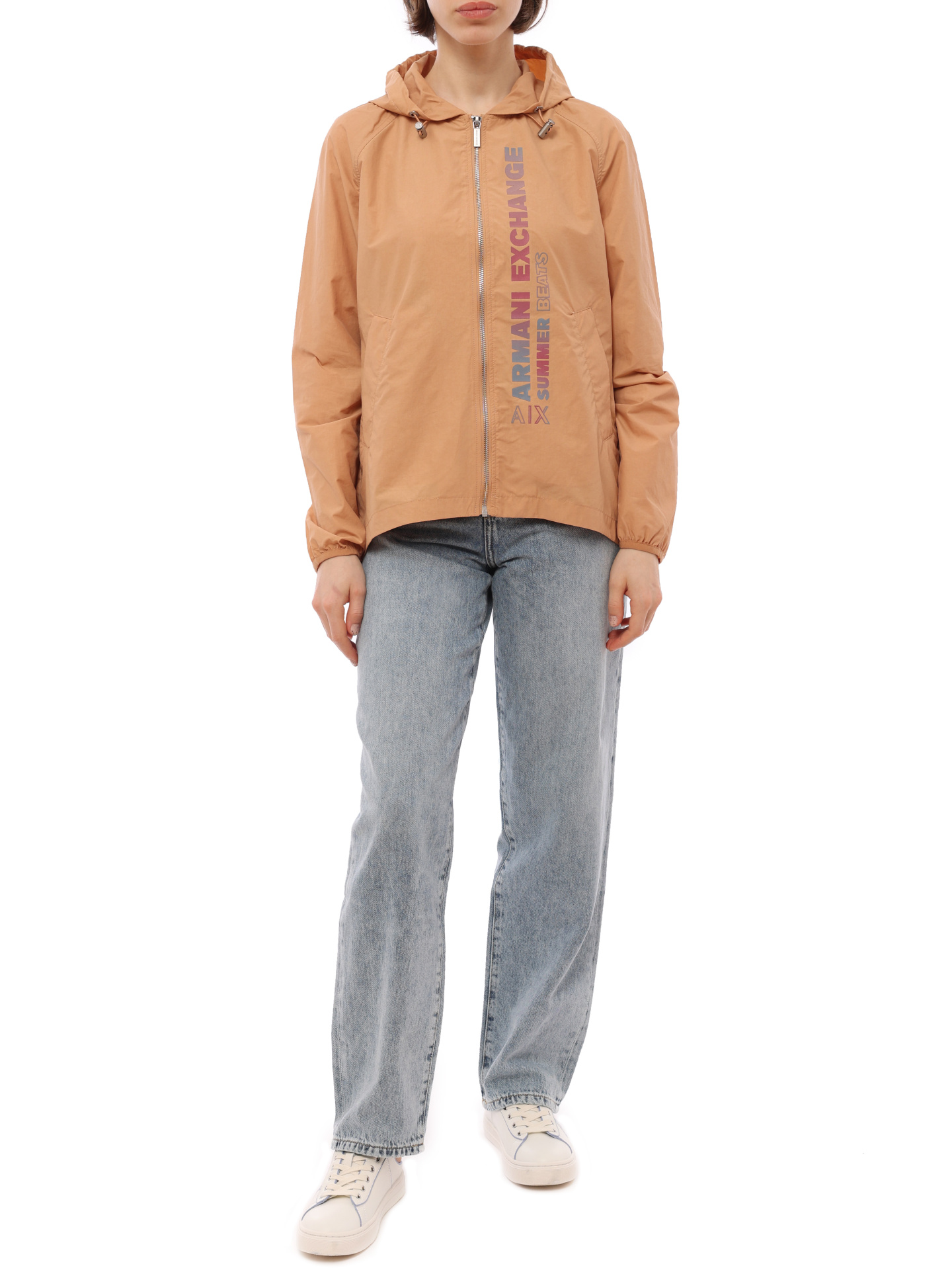 картинка Куртка Armani Exchange 3RYB25 YNKTZ 1799 бежевая женская с капюшоном от магазина Verdistore
