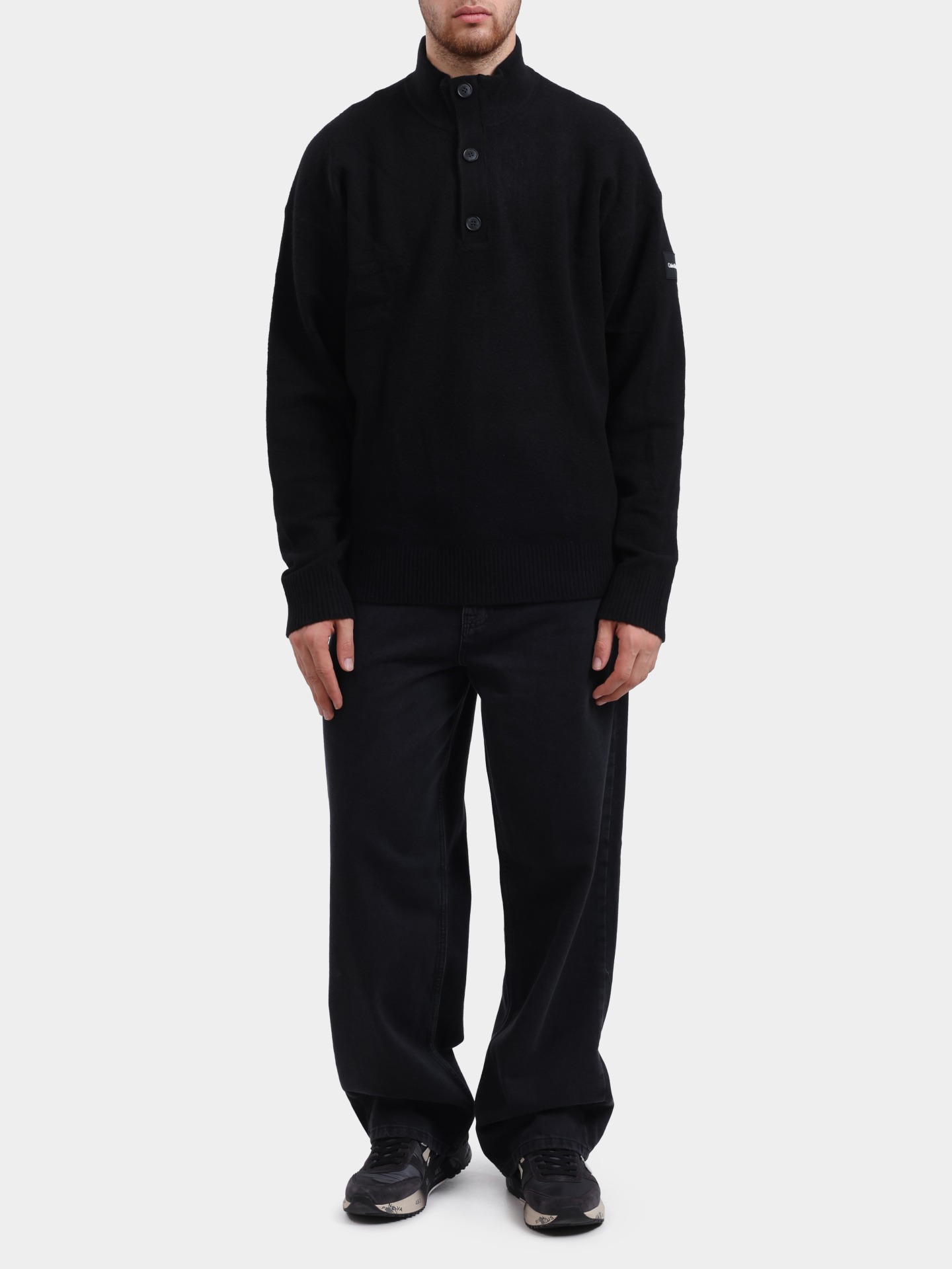 Свитер Calvin Klein K10K111960 черный мужской — купить в интернет-магазине Verdistore