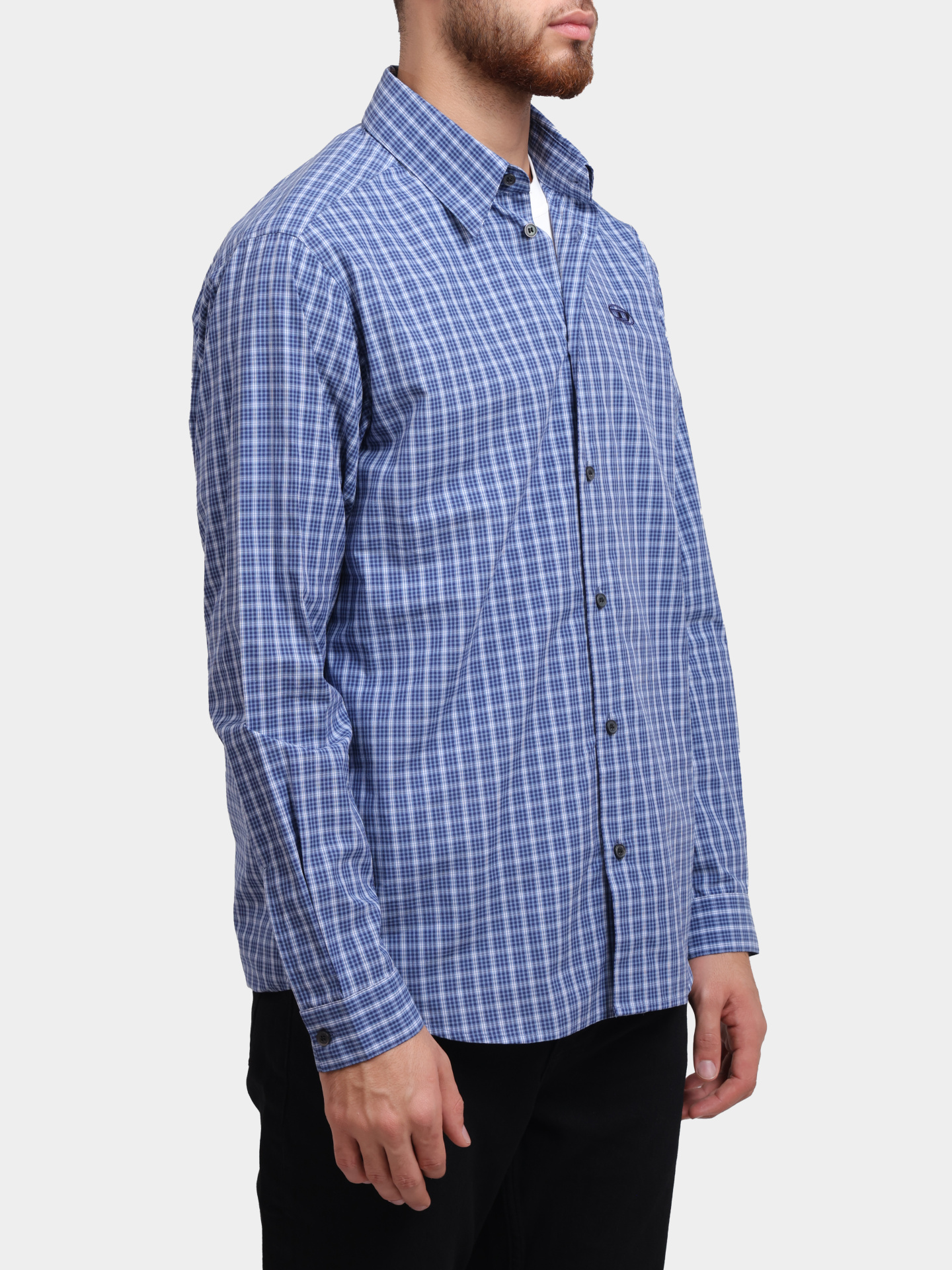 Рубашка Diesel A194370DLBV8LD клетчатая мужская из хлопка — купить в интернет-магазине Verdistore