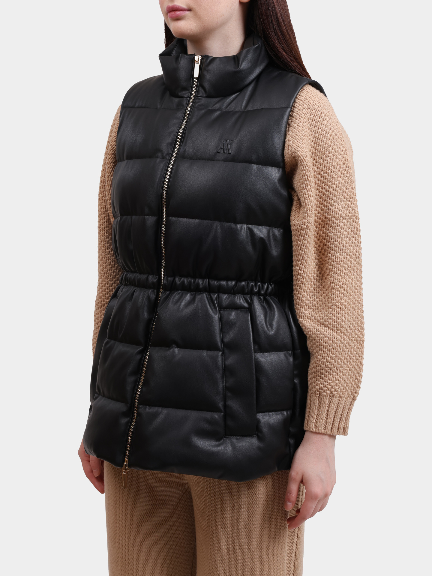 Жилет Armani Exchange XW000689 AF16106 UC001 черный женский — купить в интернет-магазине Verdistore