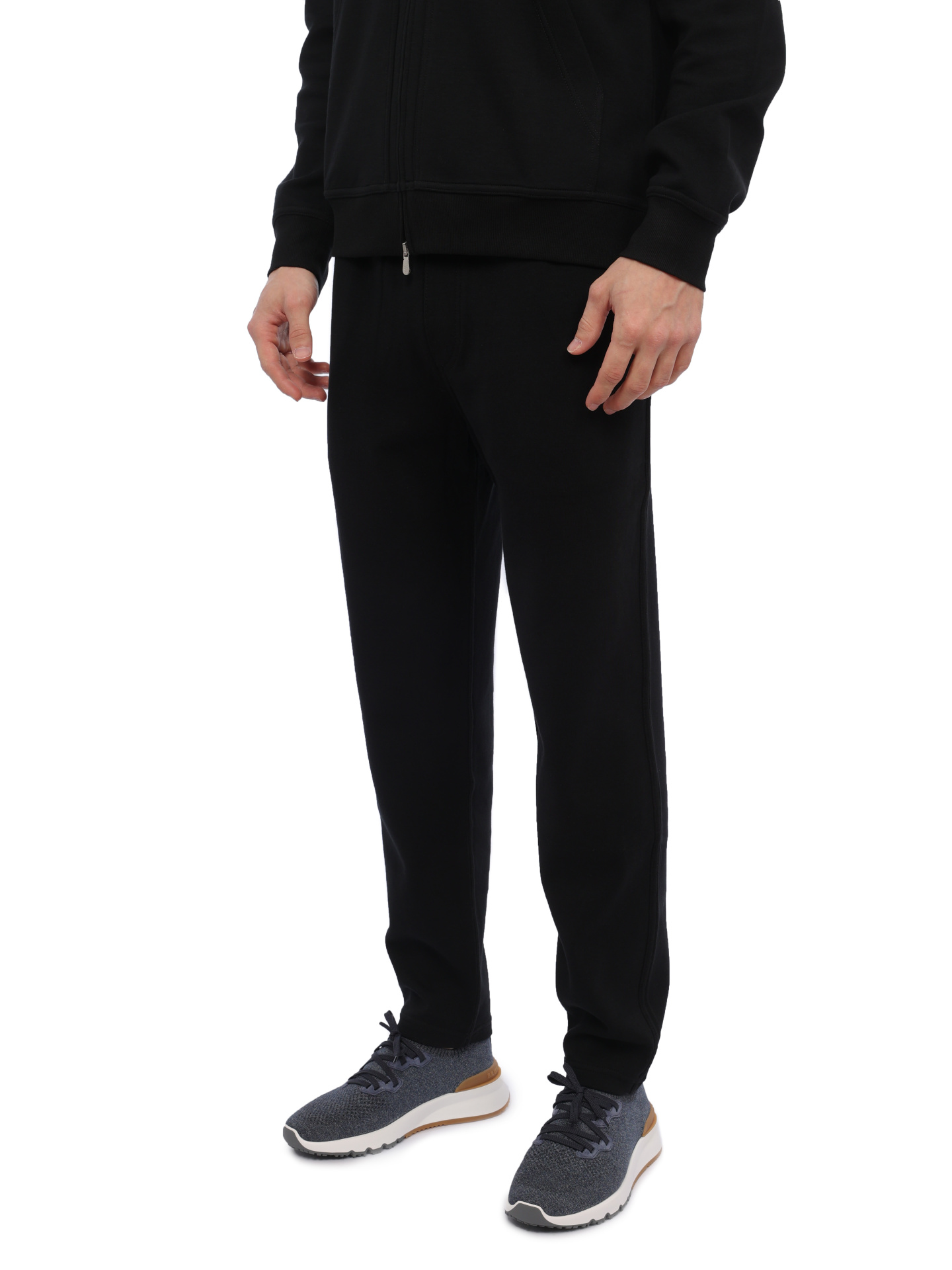 Брюки Brunello Cucinelli M0T353243G C101 черные мужские из хлопка — купить в интернет-магазине Verdistore