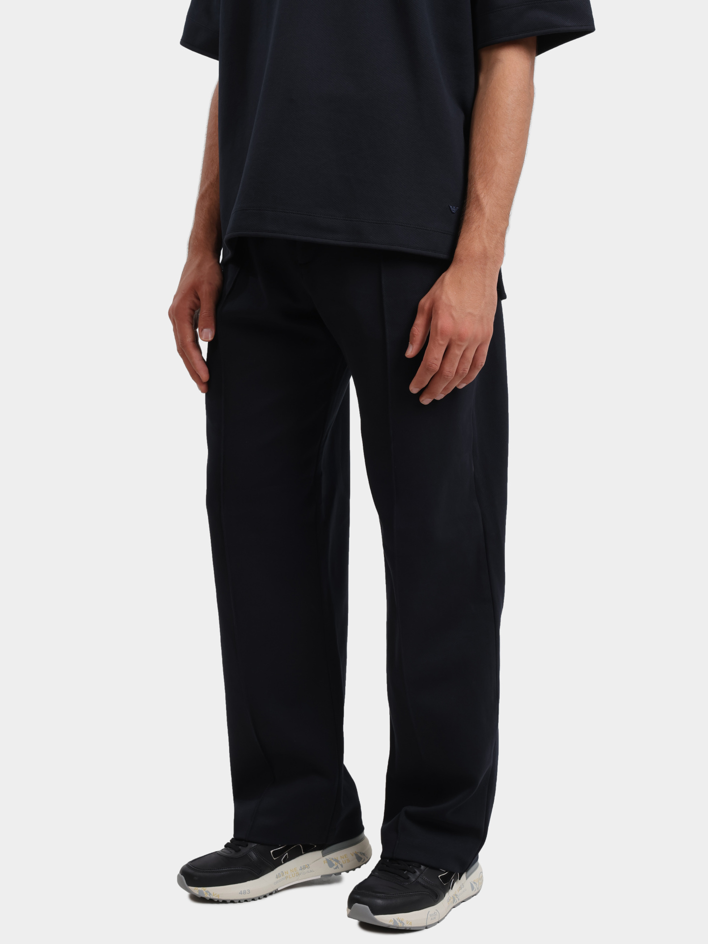 Брюки Emporio Armani EM000969 AF13488 UB118 темно-синие мужские — купить в интернет-магазине Verdistore