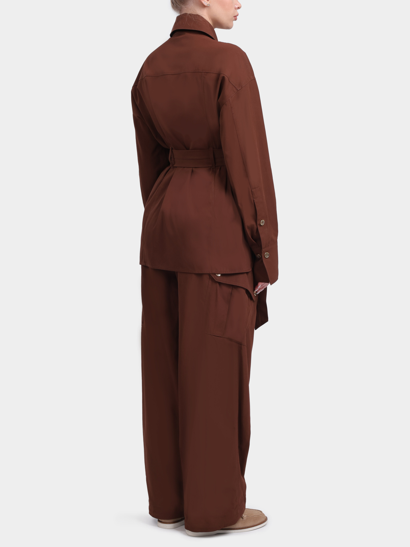 Рубашка Pinko 106153 A2ER L78 хлопковая женская с поясом — купить в интернет-магазине Verdistore
