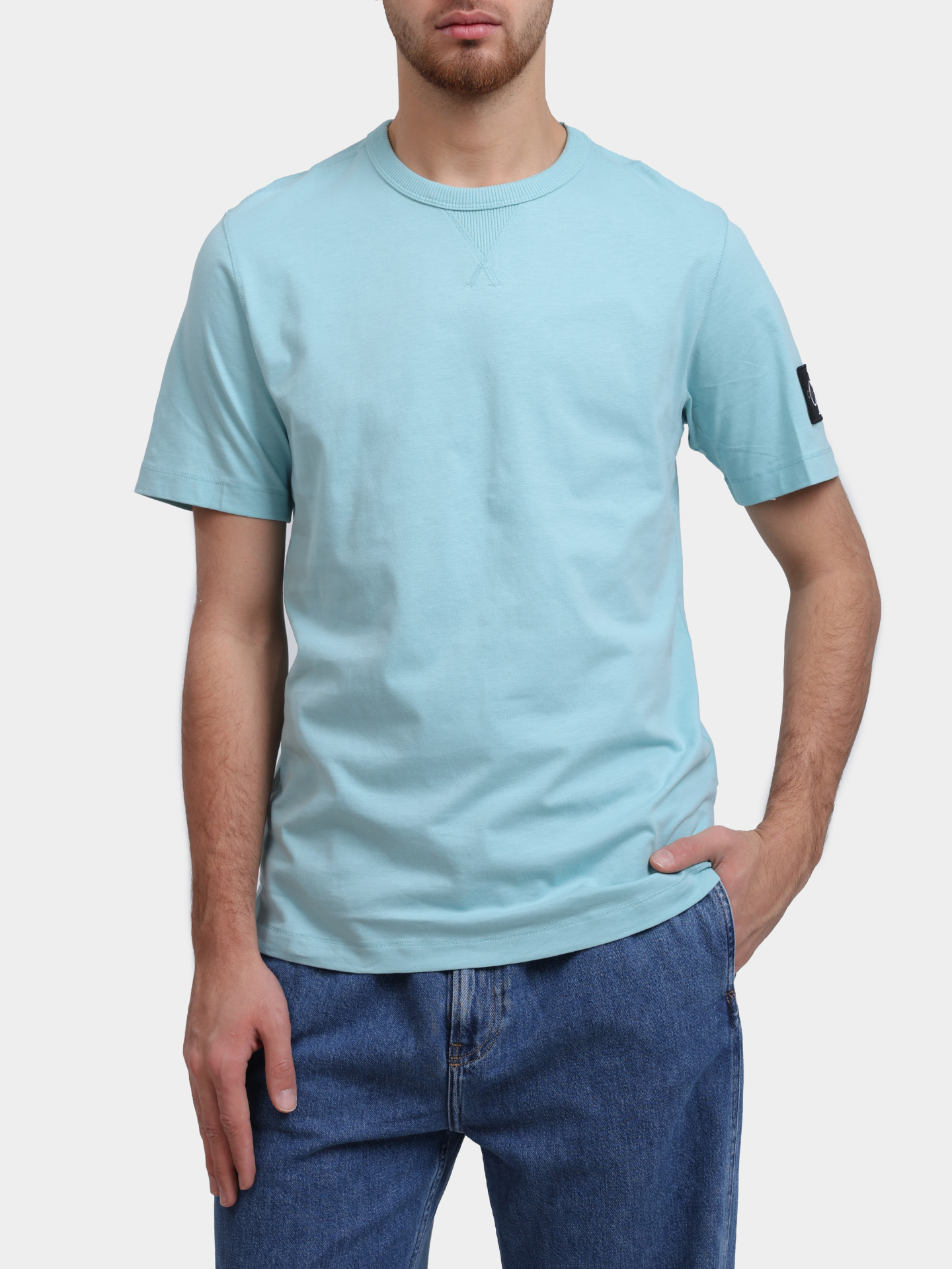 Футболка Calvin Klein Jeans J30J323484 MR5 хлопковая мужская — купить в интернет-магазине Verdistore