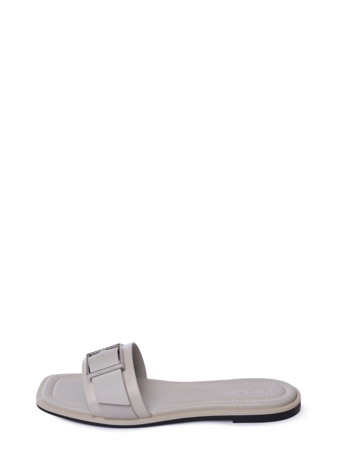 Шлепанцы Calvin Klein HW0HW02490 PDJ светло-серые женские из кожи — купить в интернет-магазине Verdistore