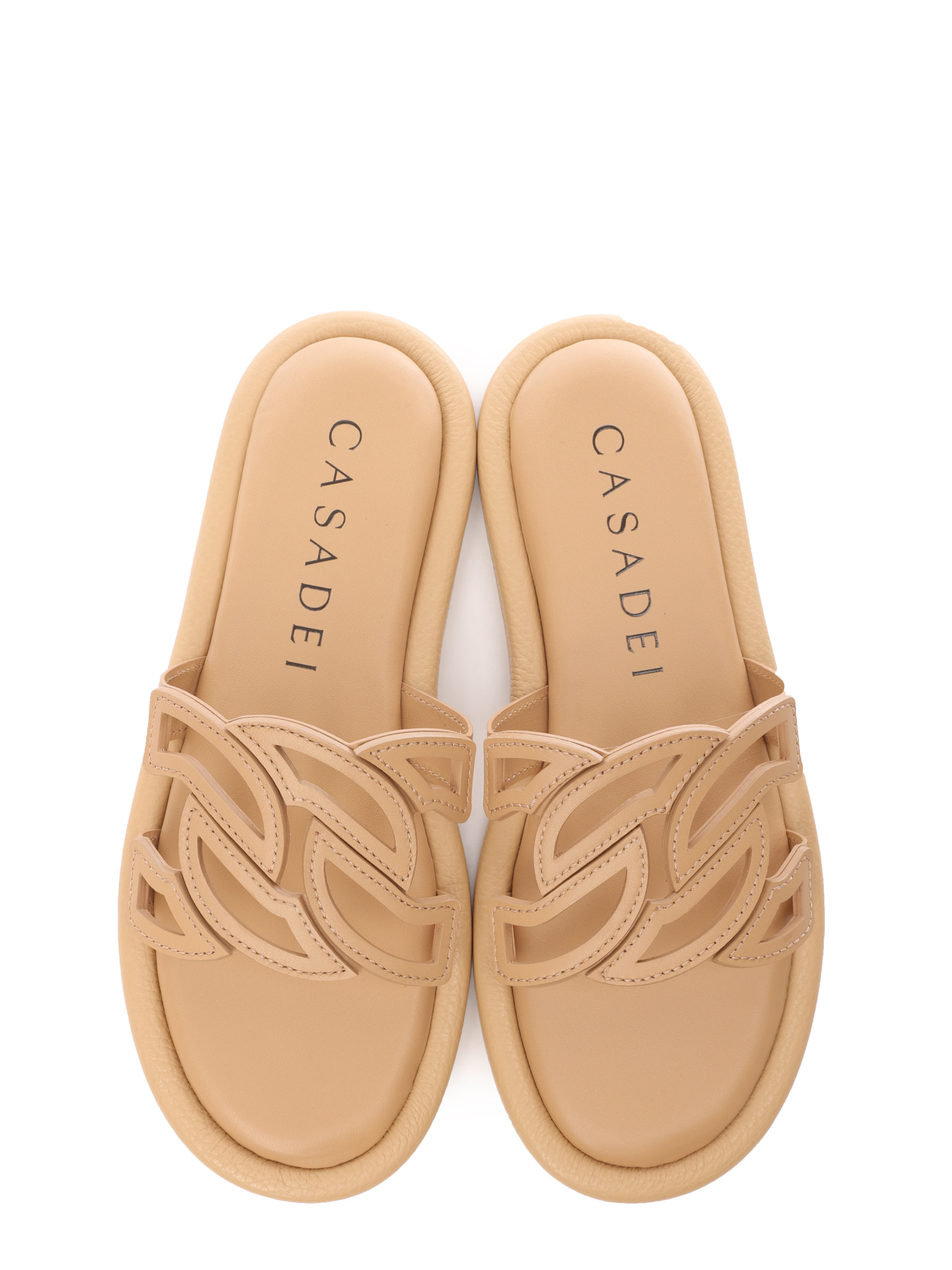 Шлепанцы Casadei 1M378X0101C24333113 бежевые женские — купить в интернет-магазине Verdistore