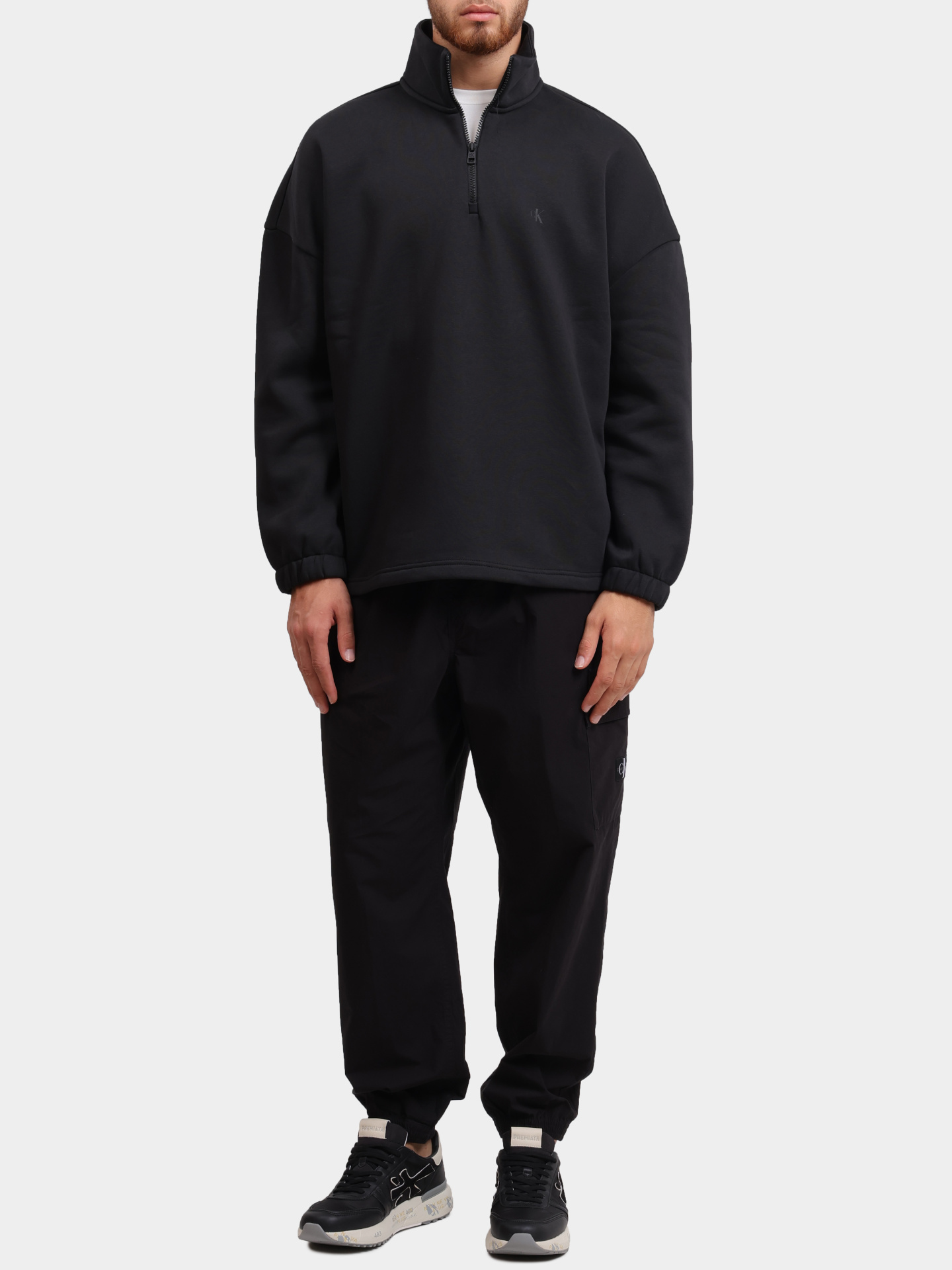 Джоггеры Calvin Klein Jeans J30J325616 BEH хлопковые мужские — купить в интернет-магазине Verdistore