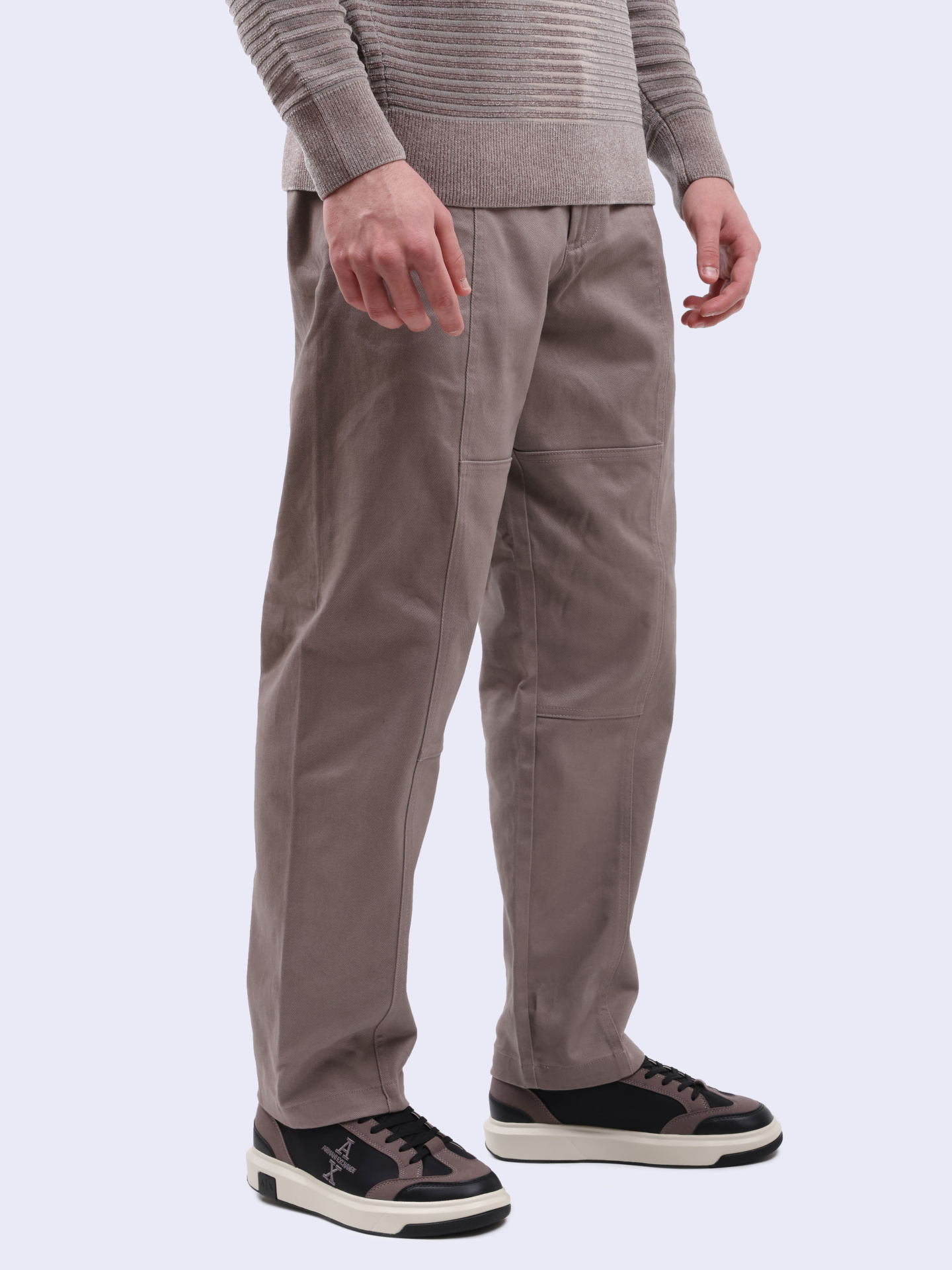 Брюки Armani Exchange 6DZP26 ZN5RZ 17AC светло-коричневые мужские из хлопка — купить в интернет-магазине Verdistore