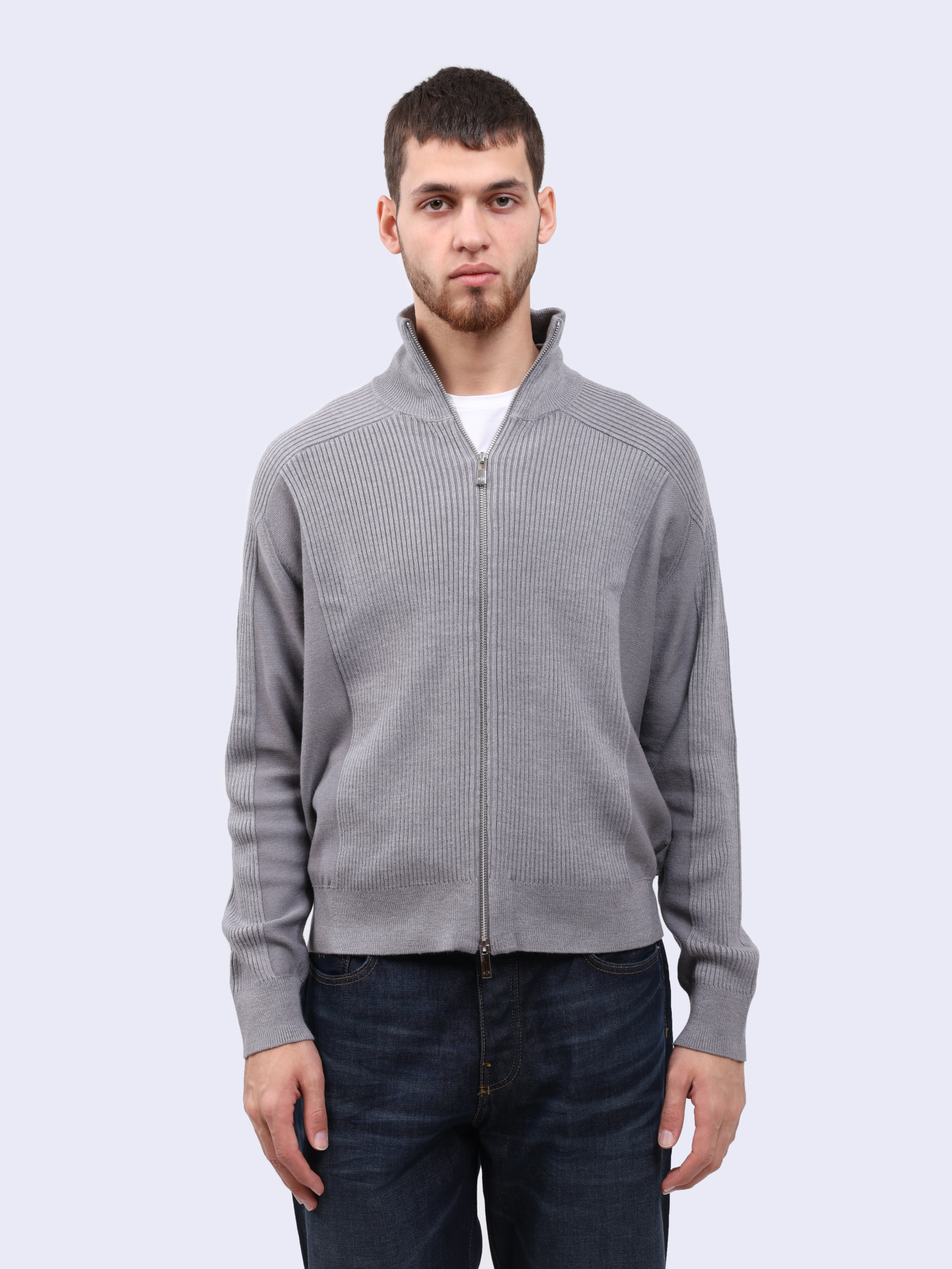 Кардиган Armani Exchange 6DZE6G ZM5BZ 19AA серый мужской — купить в интернет-магазине Verdistore