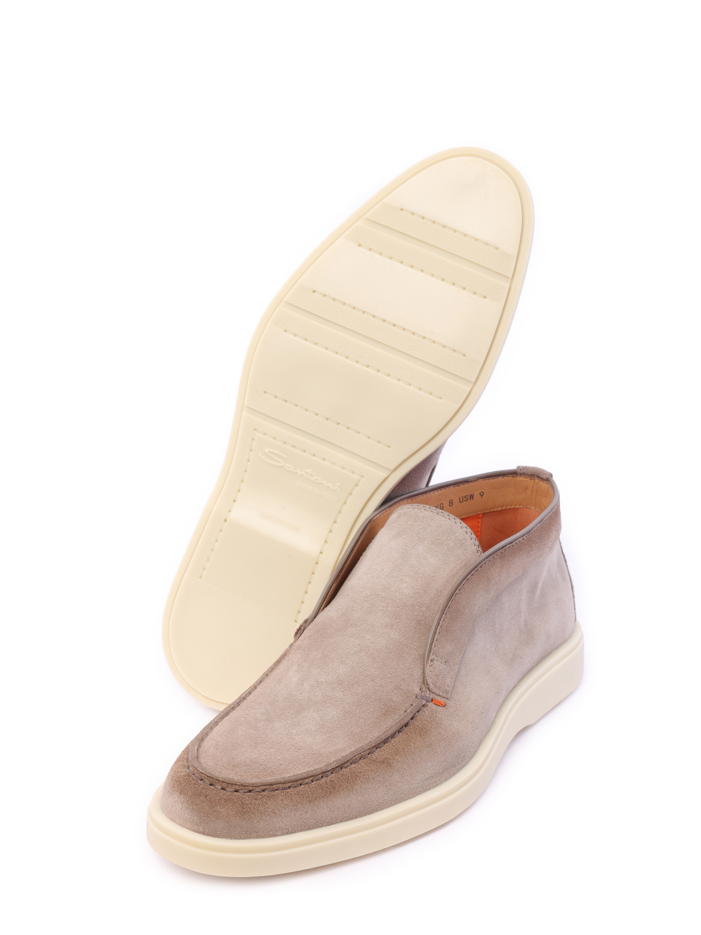 Ботинки светло-коричневые замшевые на светлой подошве — купить в интернет-магазине Verdistore