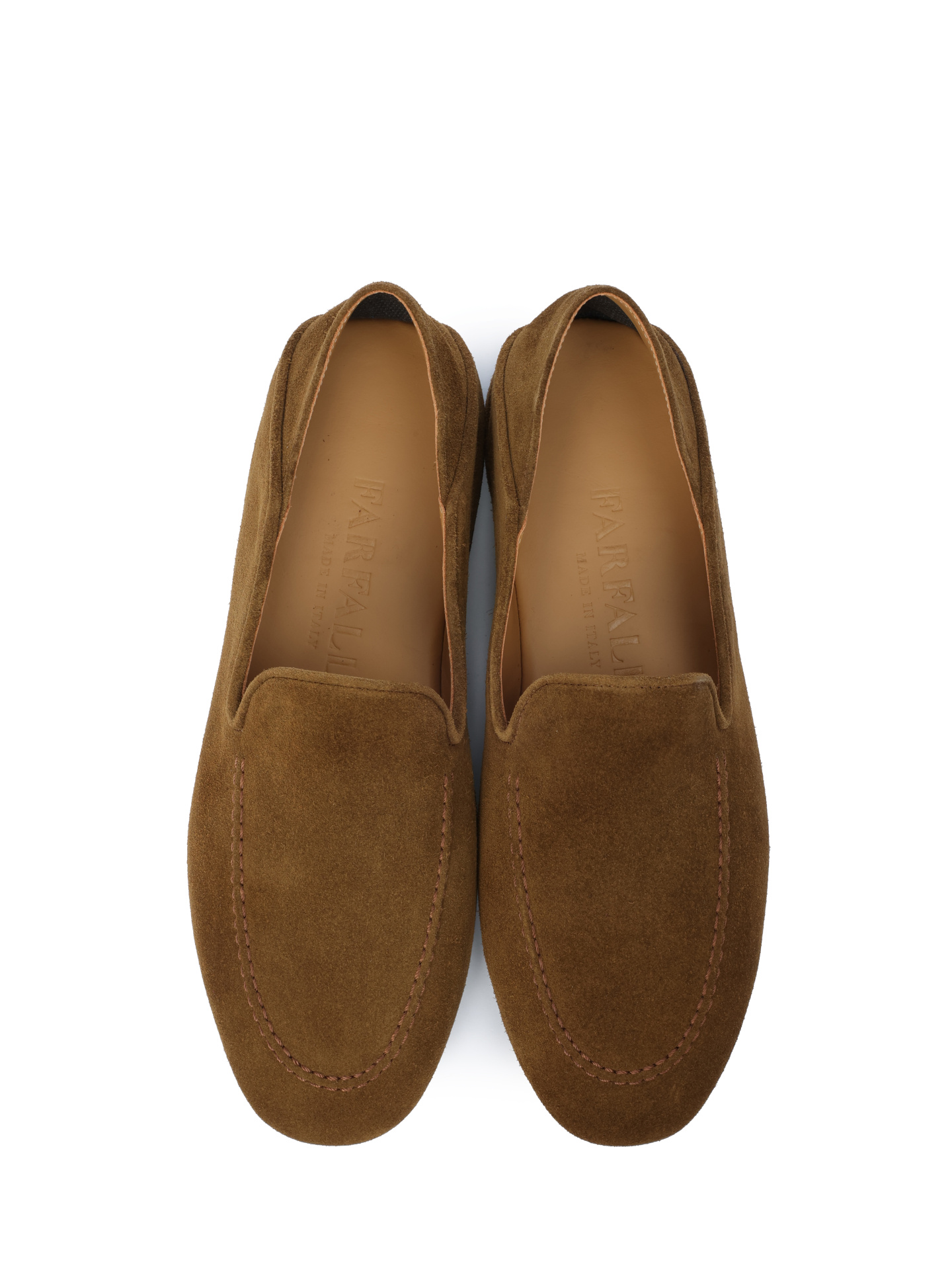 Мокасины коричневые замшевые на черной подошве — купить в интернет-магазине Verdistore