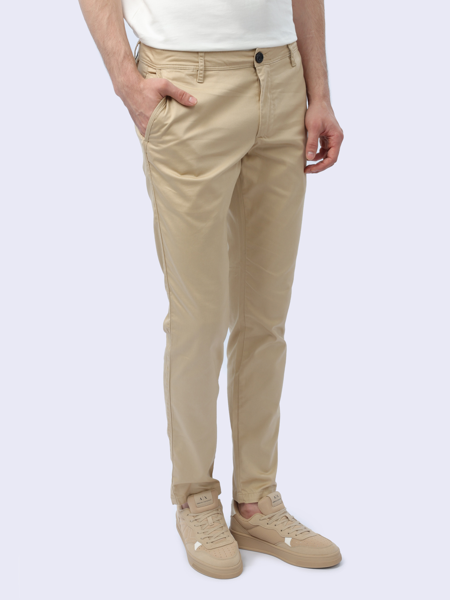 Брюки Armani Exchange 8NZP45 ZN1RZ 1794 бежевые мужские — купить в интернет-магазине Verdistore