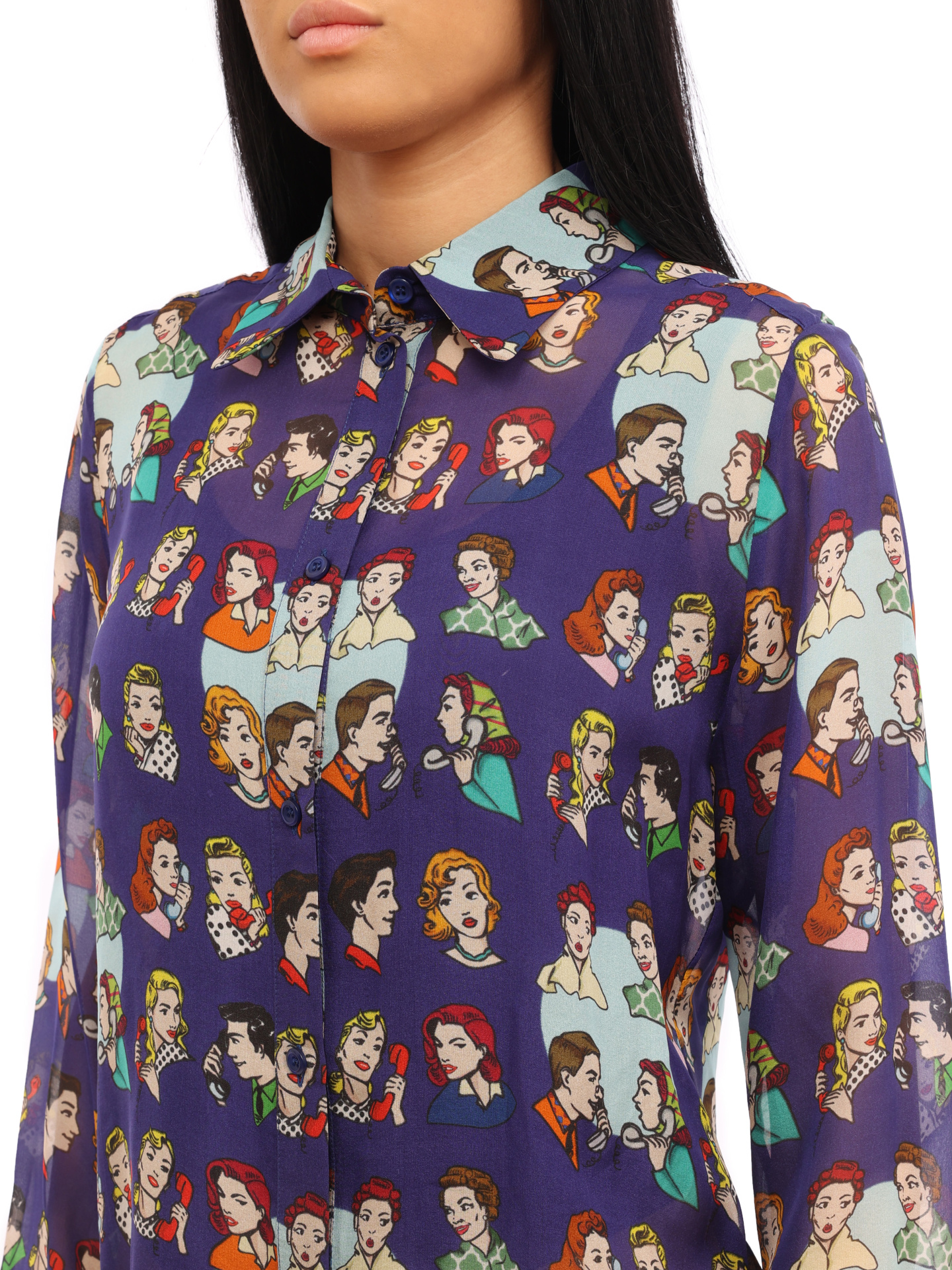 картинка Блузка An Italian Theory C0111 женская с оригинальным принтом от магазина Verdistore