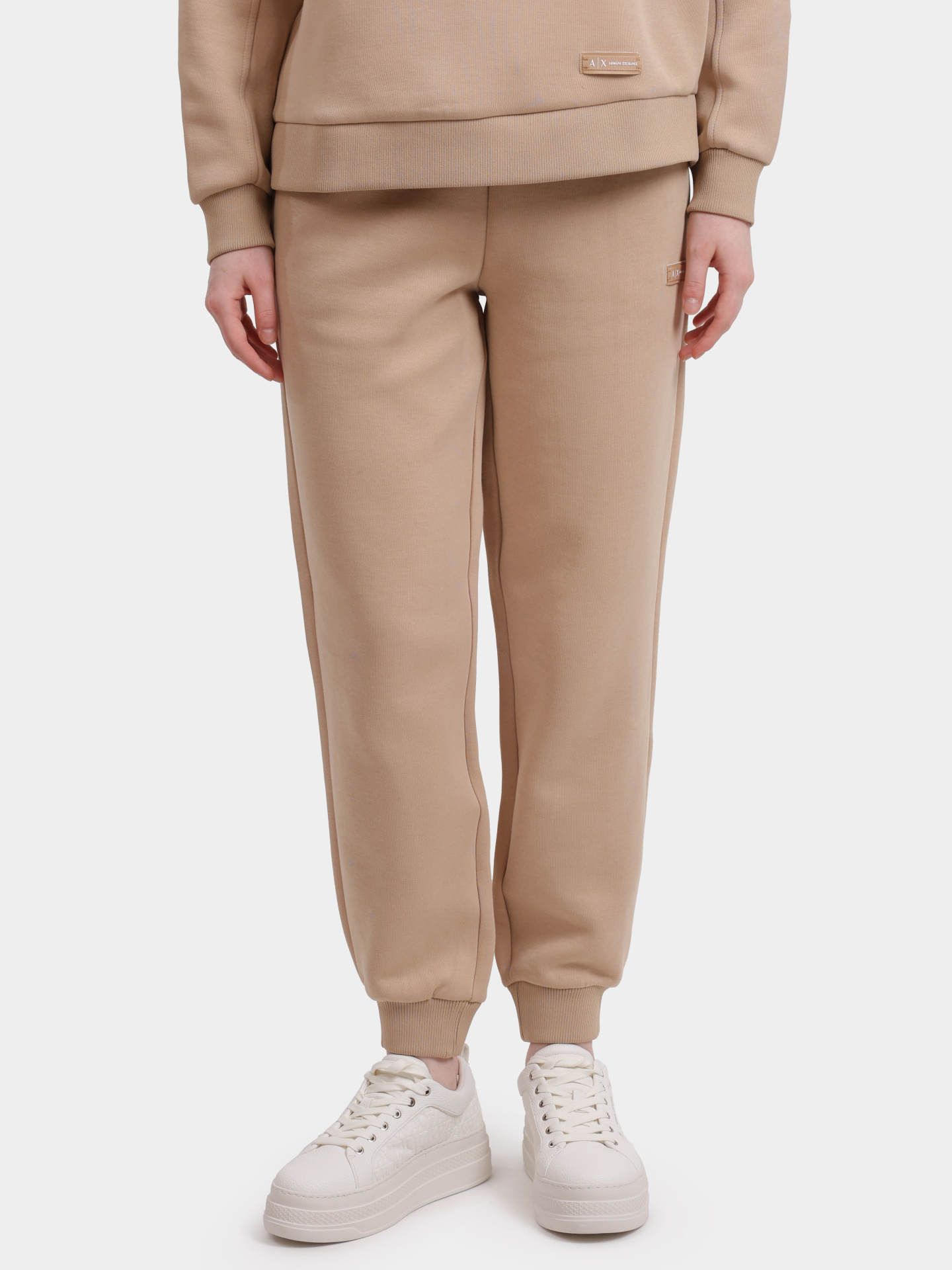 Джоггеры Armani Exchange XW001287 AF16134 U1051 бежевые женские — купить в интернет-магазине Verdistore