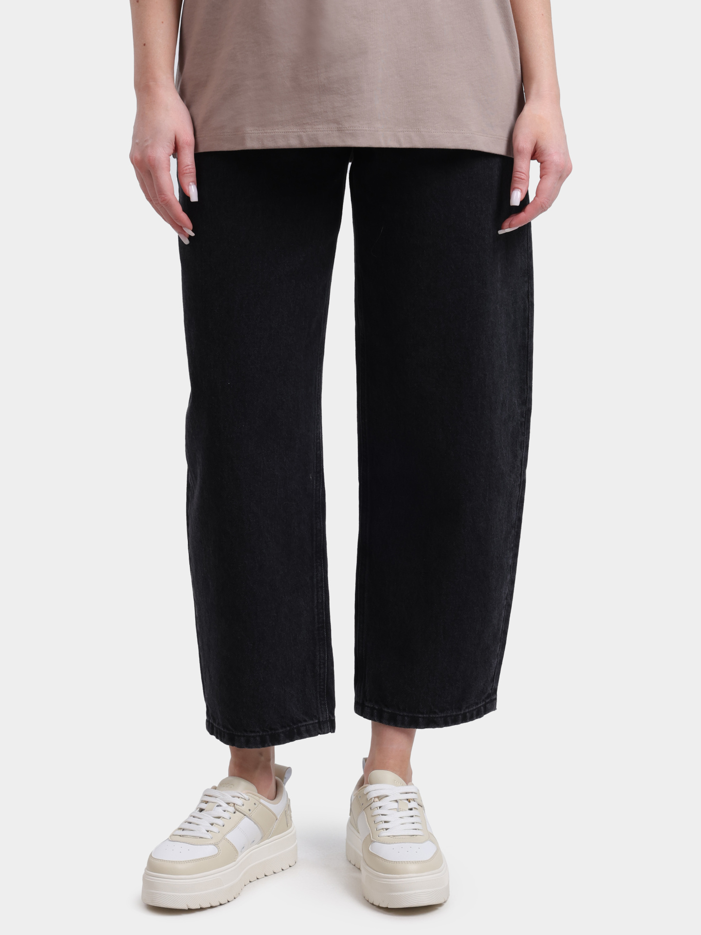 Джинсы Hugo Gimine_3 10272370 черные женские прямого кроя — купить в интернет-магазине Verdistore