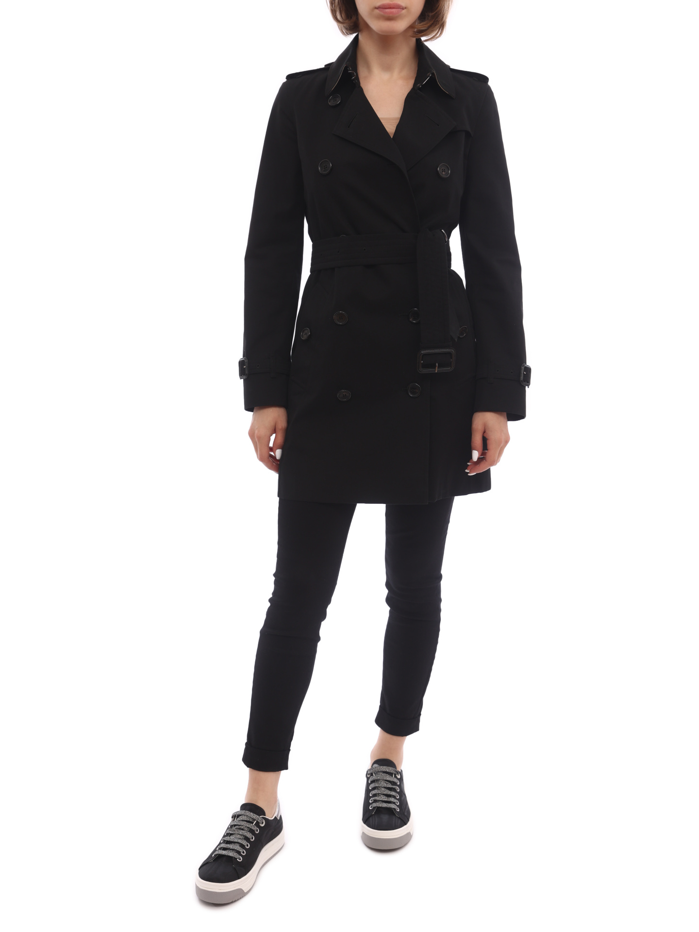 Плащ Burberry 3900459 черный женский — купить в интернет-магазине Verdistore