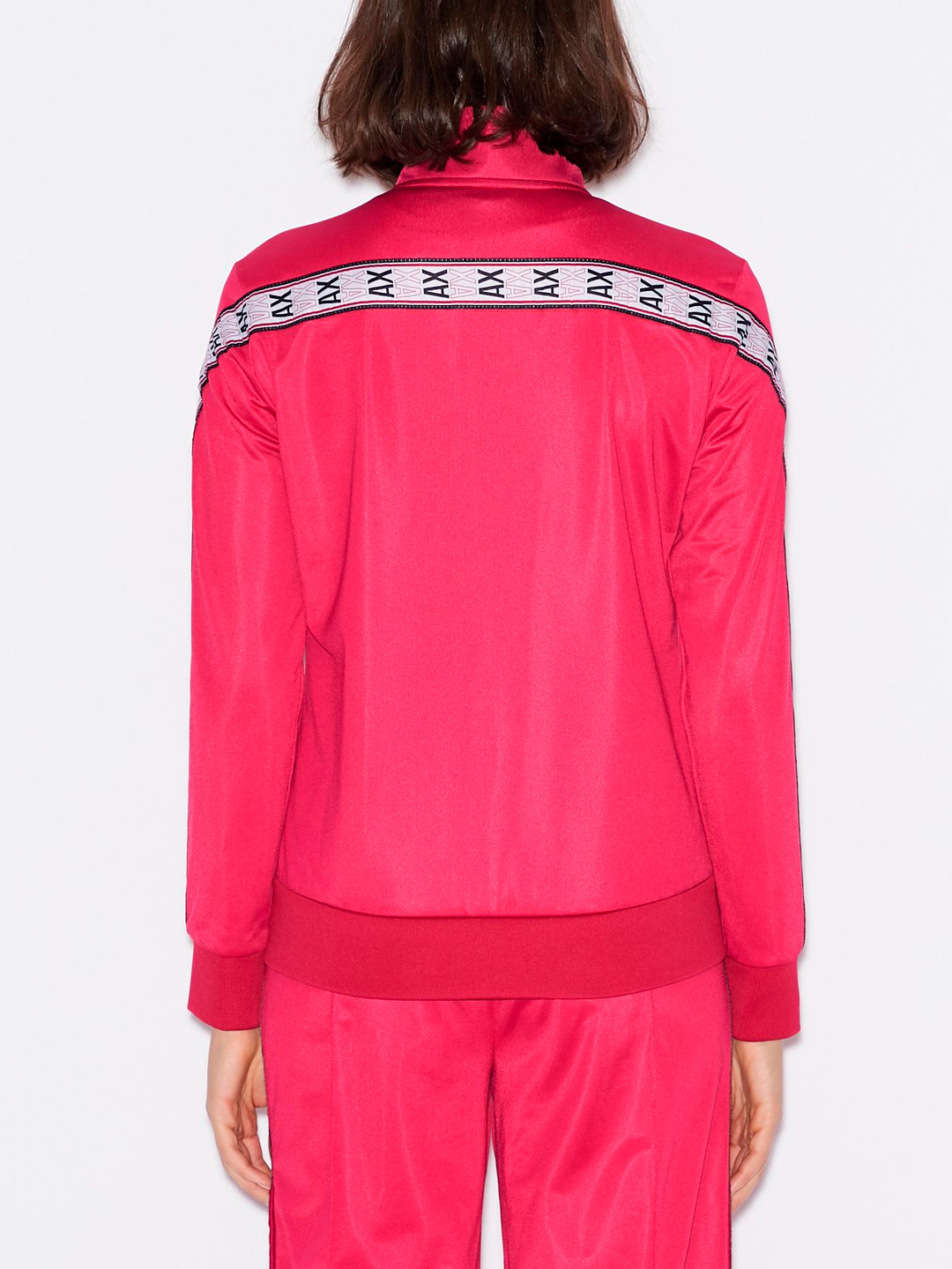 Мастерка Armani Exchange 6GYM86 1466 фуксия женская с воротом-стойкой — купить в интернет-магазине Verdistore