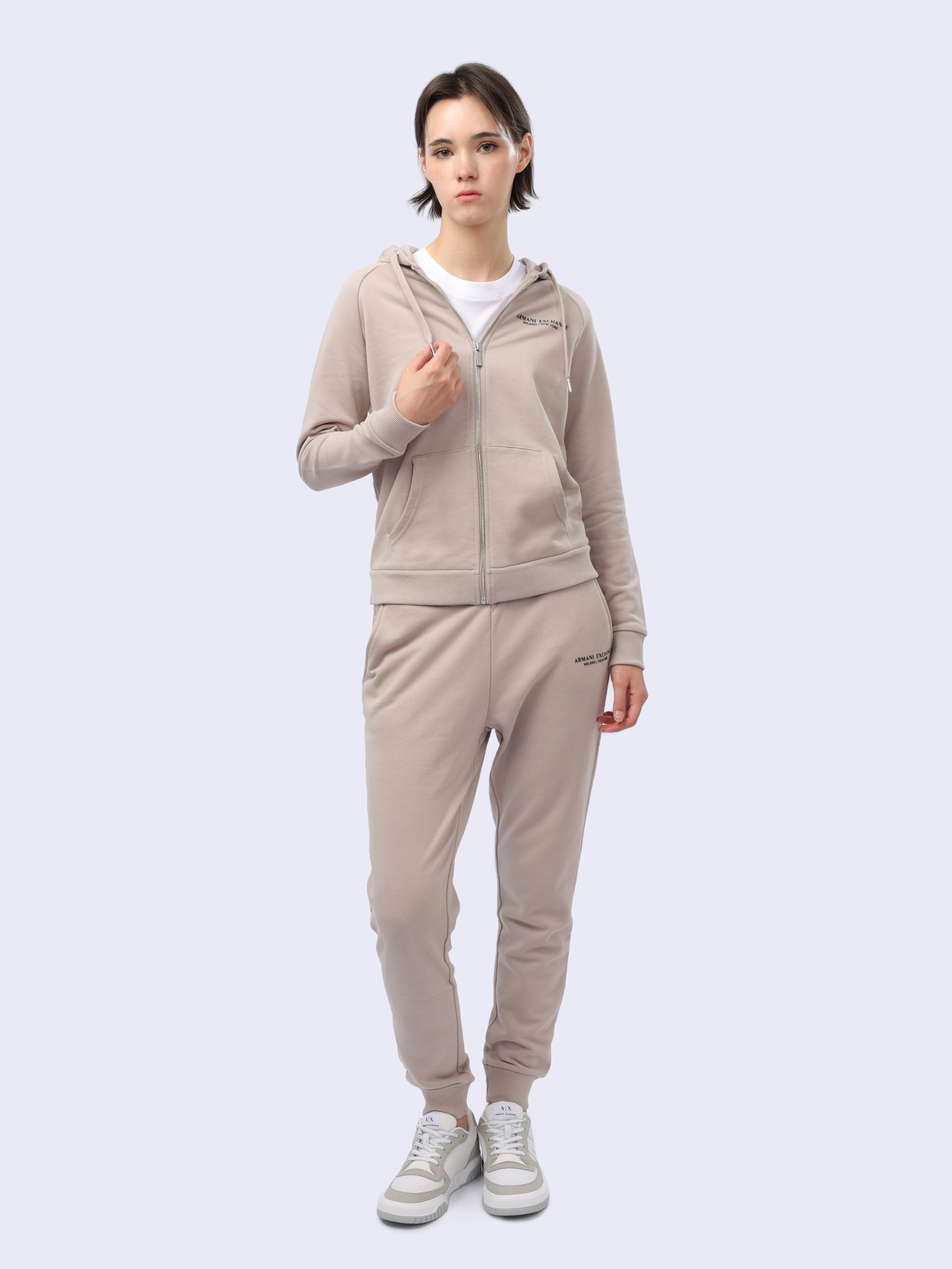 Мастерка Armani Exchange 8NYM28 YJE5Z 1786 бежевая женская — купить в интернет-магазине Verdistore