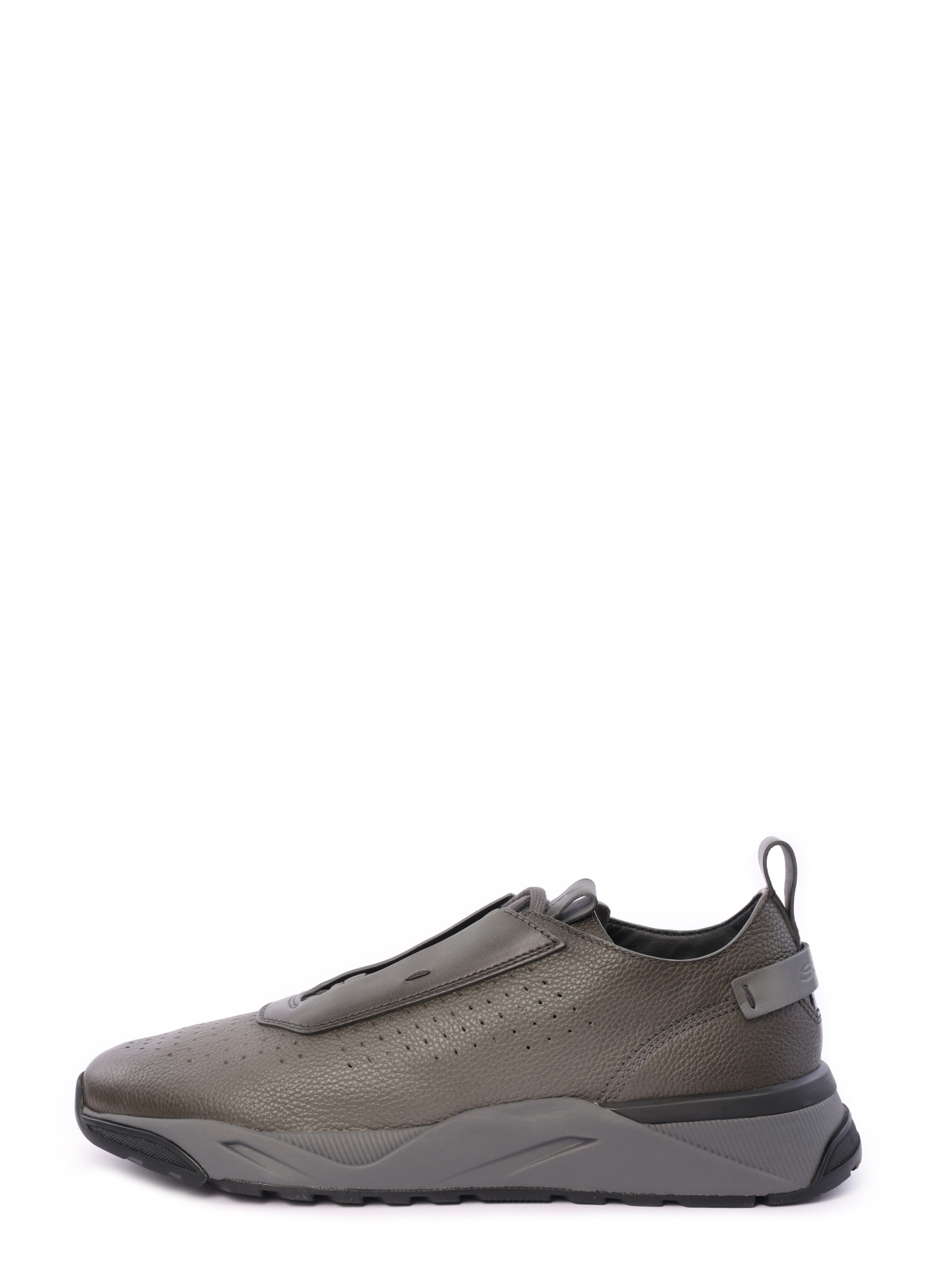 Кроссовки темно-серая кожаные с перфорацией  — купить в интернет-магазине Verdistore