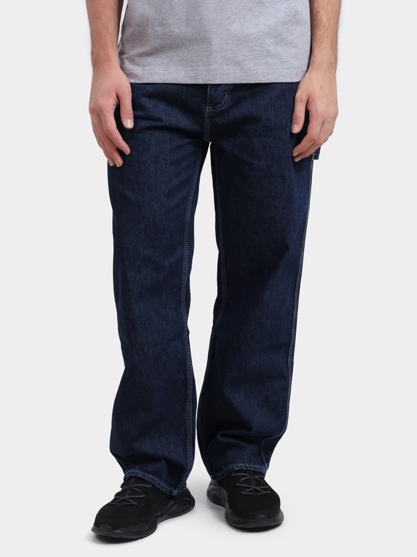 Джинсы HUGO BLUE 10276905 01 50553473 403 темно-синие мужские хлопковые — купить в интернет-магазине Verdistore