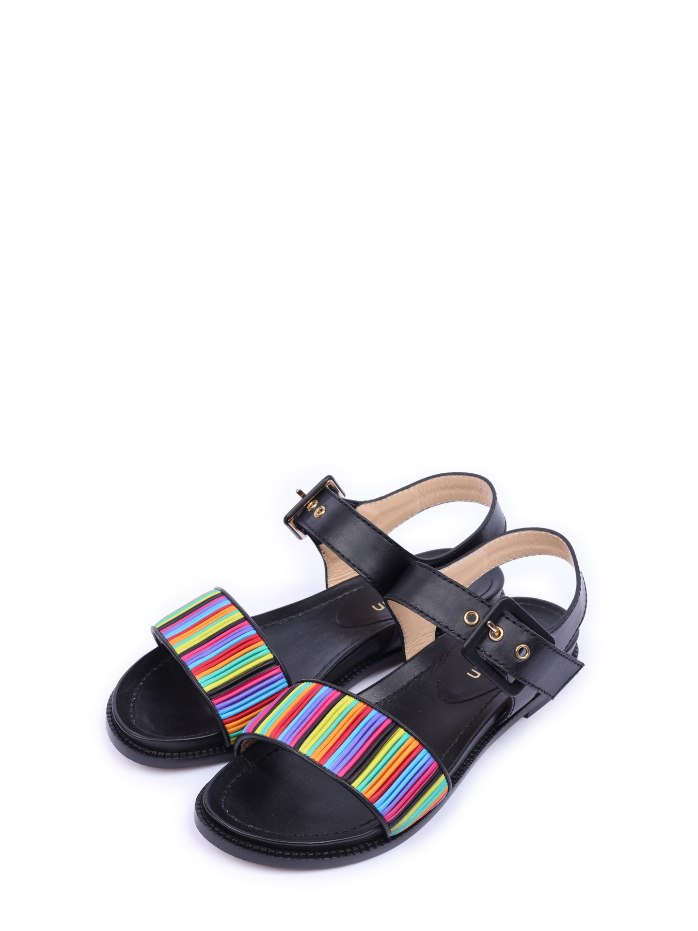 Сандалии Ballin B6S1122 черные женские с контрастной вставкой — купить в интернет-магазине Verdistore